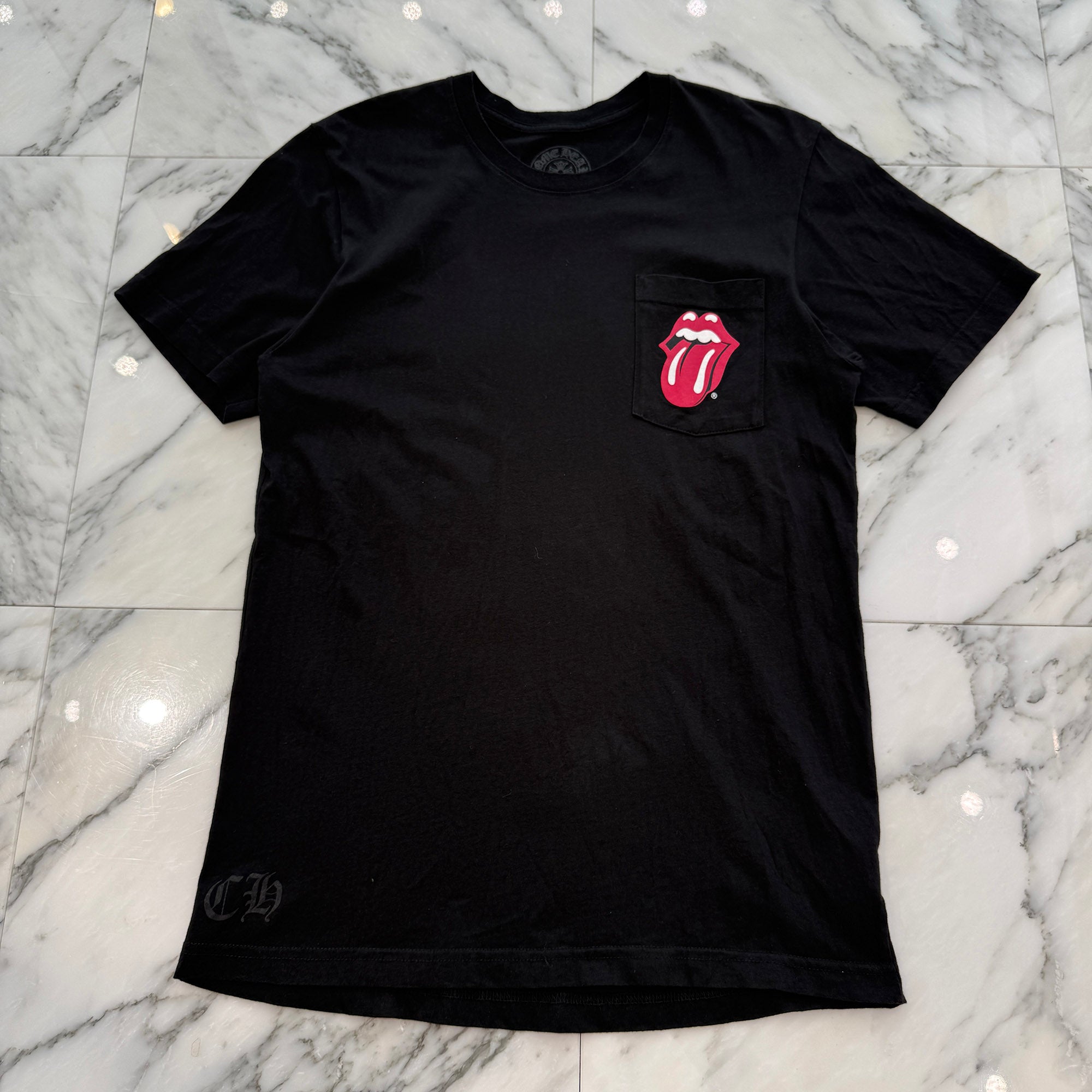 CHROME HEARTS × The Rolling Stones Lip＆Tongue Horseshoe Tee Size M クロムハーツ × ザローリングストーンズ リップアンドタン ホースシュー Tシャツ サイズM