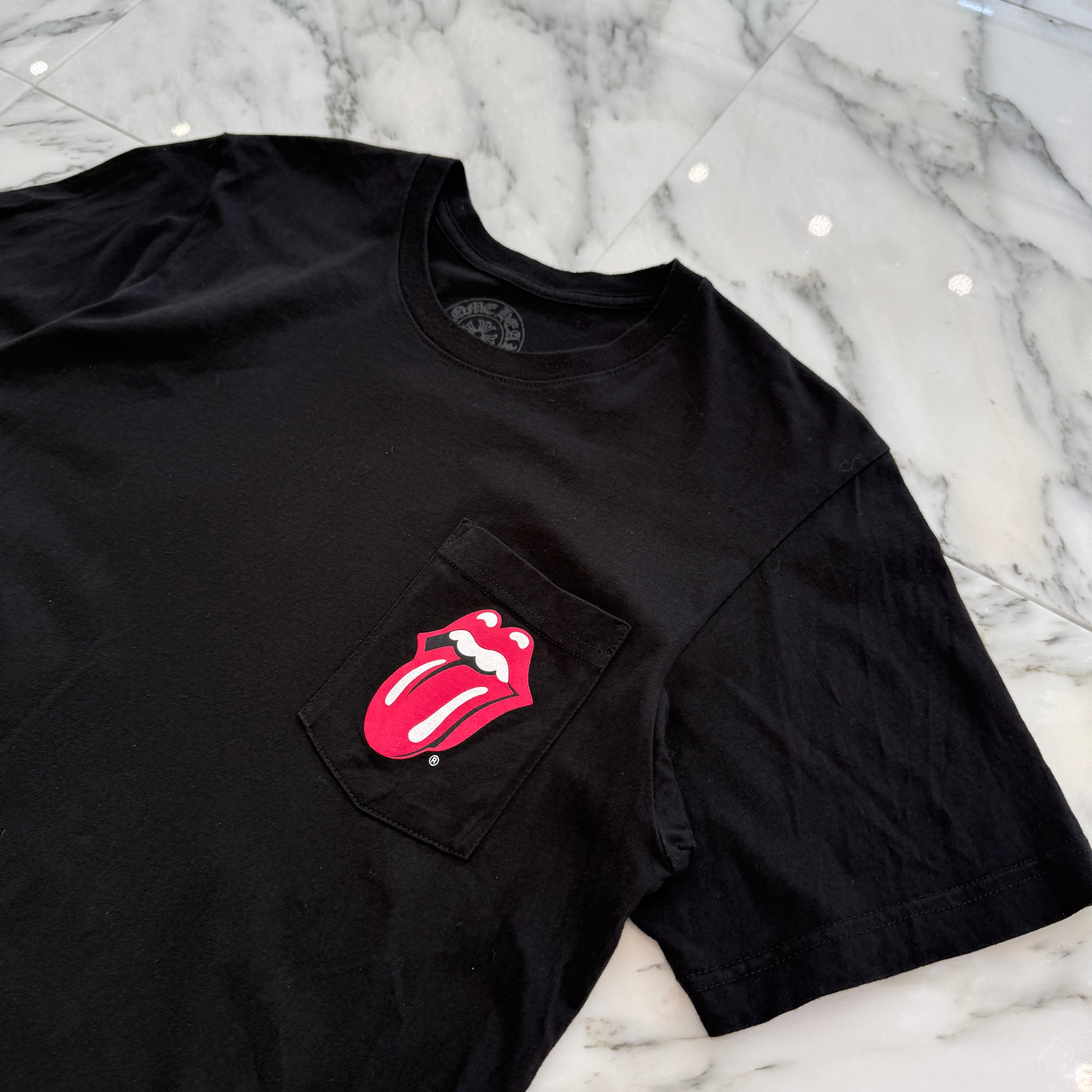 CHROME HEARTS × The Rolling Stones Lip＆Tongue Horseshoe Tee Size M クロムハーツ × ザローリングストーンズ リップアンドタン ホースシュー Tシャツ サイズM