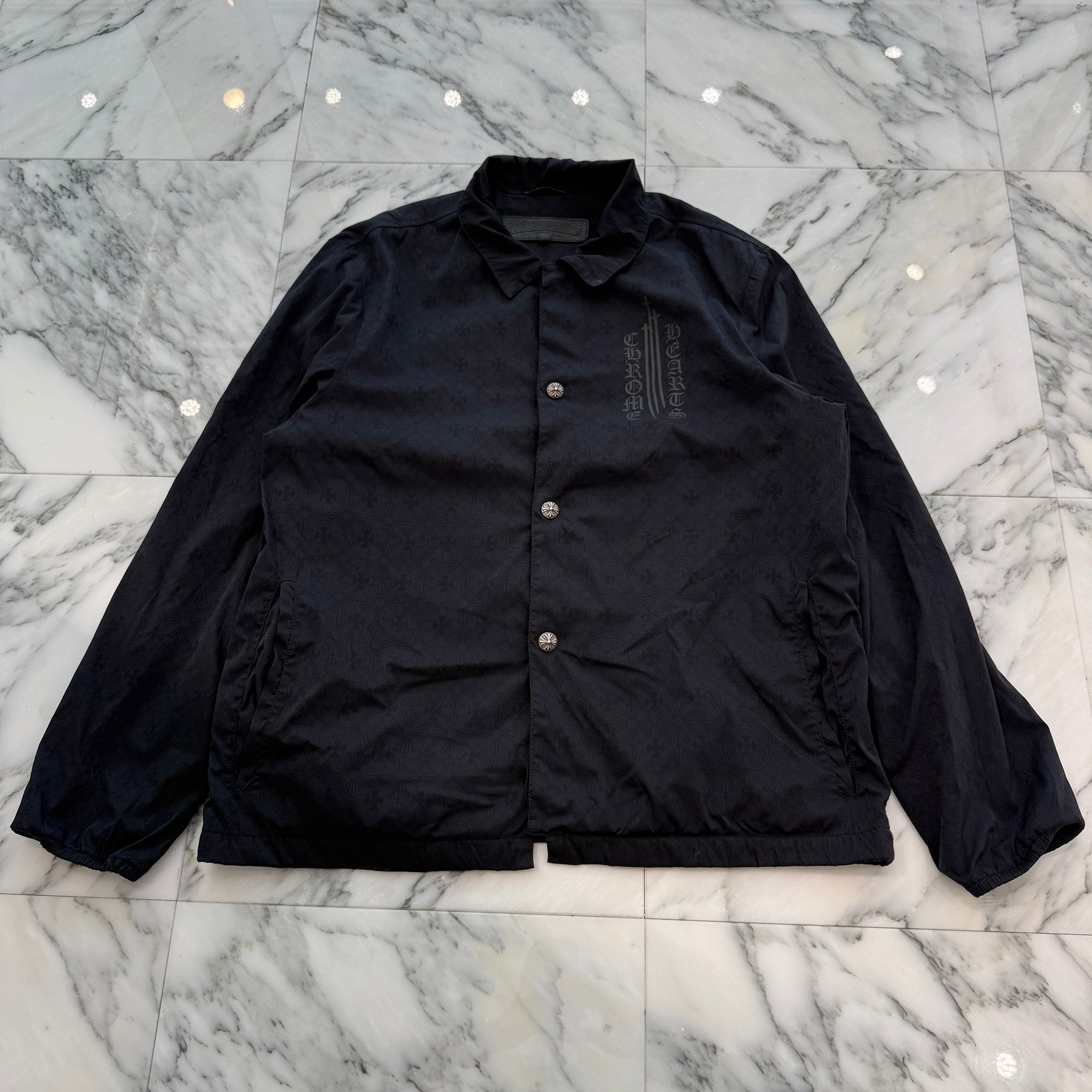 CHROME HEARTS Made In Hollywood CH Plus Eye Chart Coach Jacket Size XL クロムハーツ メイドインハリウッド CHプラス アイチャート コーチジャケット サイズXL