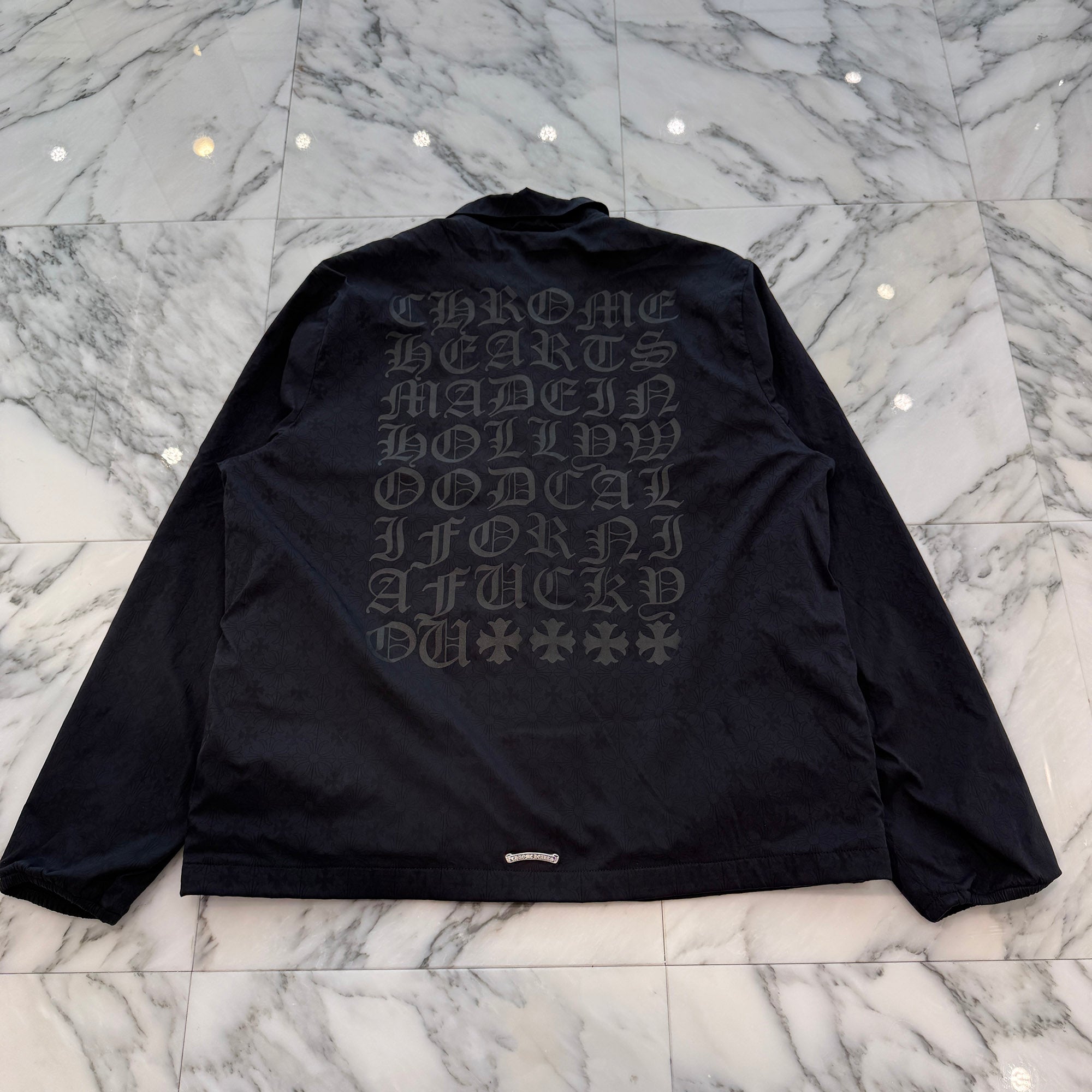 CHROME HEARTS Made In Hollywood CH Plus Eye Chart Coach Jacket Size XL クロムハーツ メイドインハリウッド CHプラス アイチャート コーチジャケット サイズXL