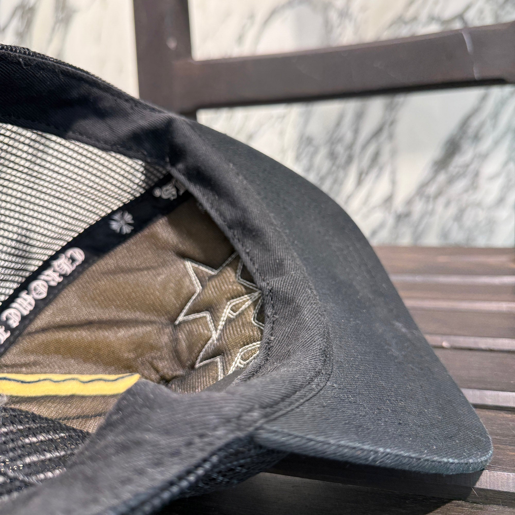 CHROME HEARTS 3 Star Leather Patch Trucker Cap Size ONE SIZE(53-60) クロムハーツ 3スター レザーパッチ トラッカーキャップ サイズONE SIZE(53-60)
