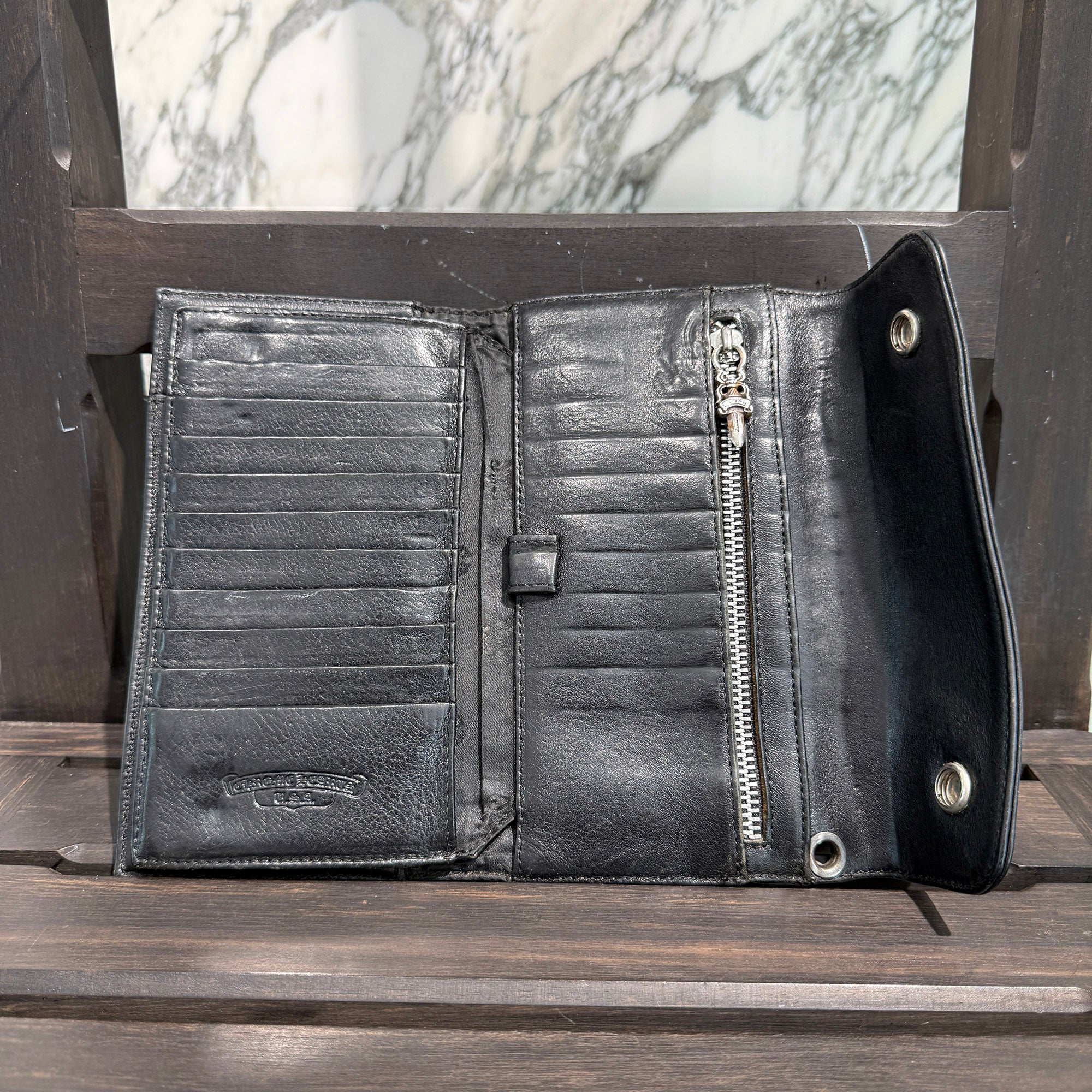 CHROME HEARTS Wave Cross Ball Wallet クロムハーツ ウェーブクロスボール ウォレット