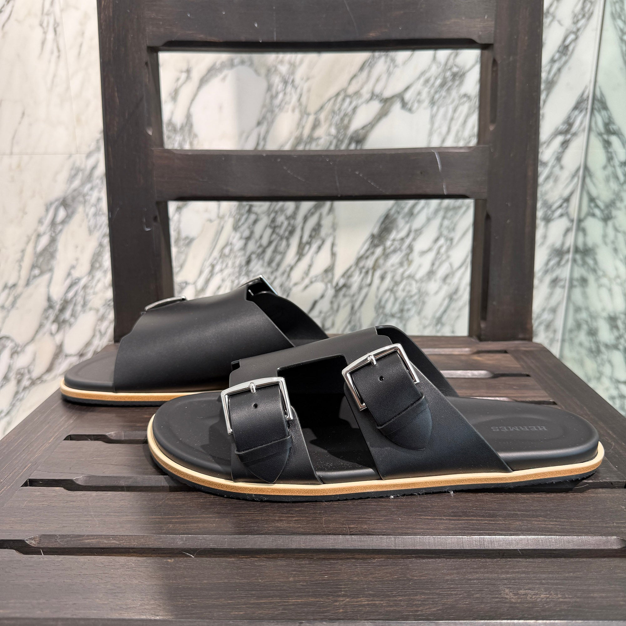 HERMES "NAXOS" Leather Sandal H262914ZH01390 Size 43(JP約28cm) エルメス "ナクソス" レザーサンダル サイズ43(JP約28cm)