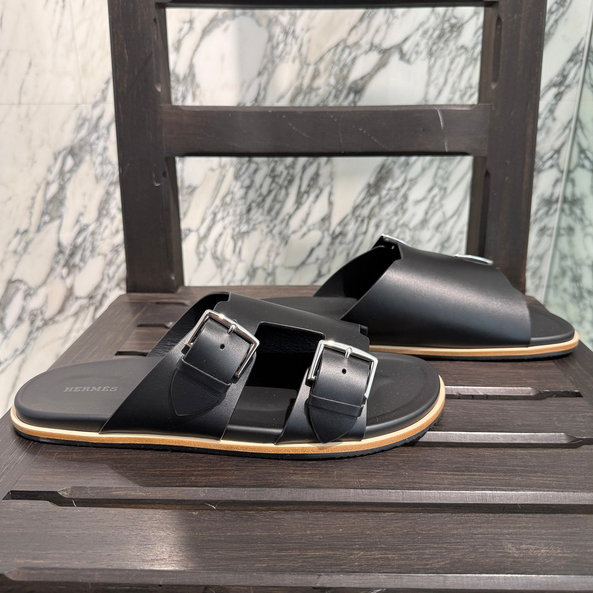 HERMES "NAXOS" Leather Sandal H262914ZH01390 Size 43(JP約28cm) エルメス "ナクソス" レザーサンダル サイズ43(JP約28cm)