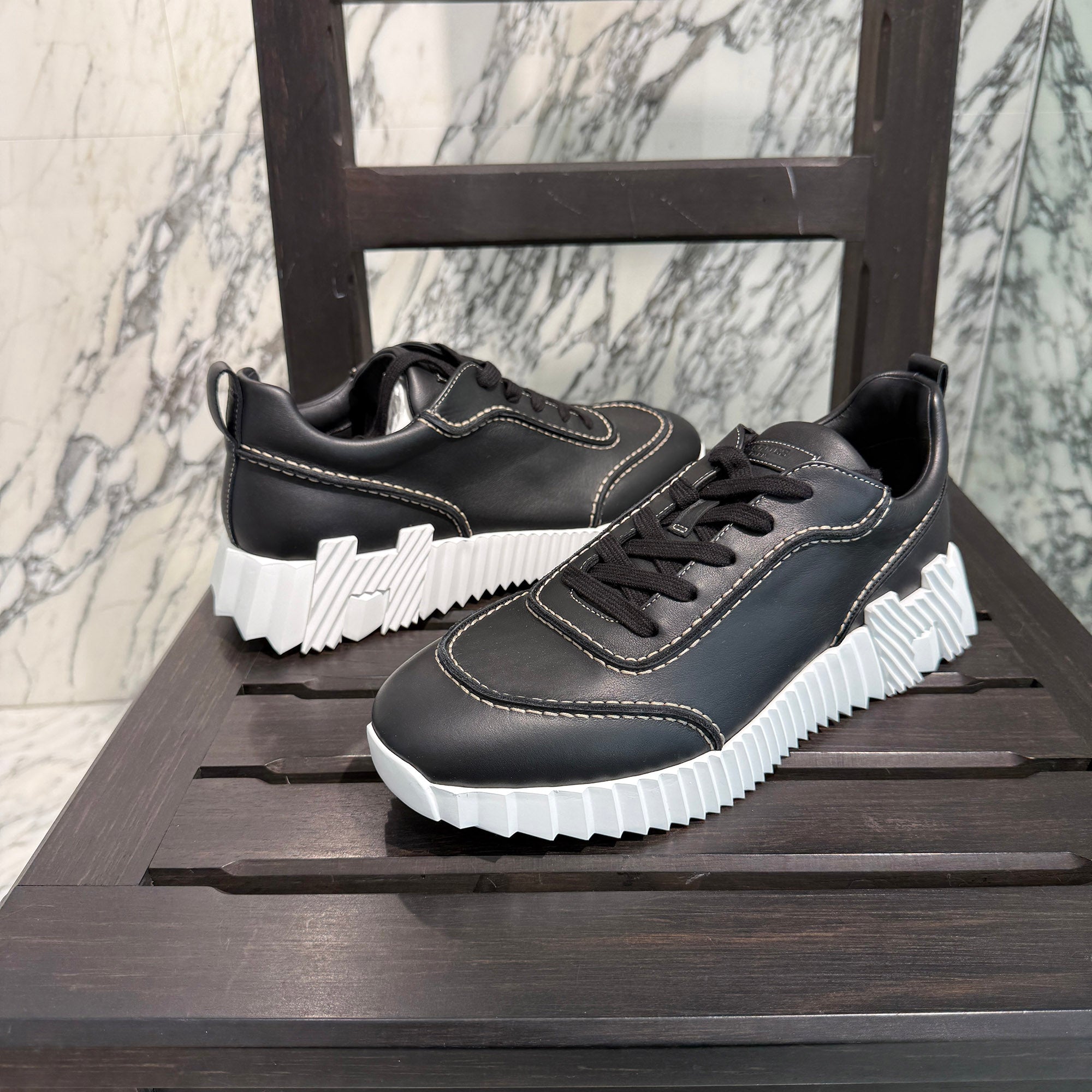 HERMES "NEXT" Leather Sneakers H262891ZH01390 Size 42.5(JP約27,5cm) エルメス "ネクスト" レザースニーカー サイズ42.5(JP約27,5cm)