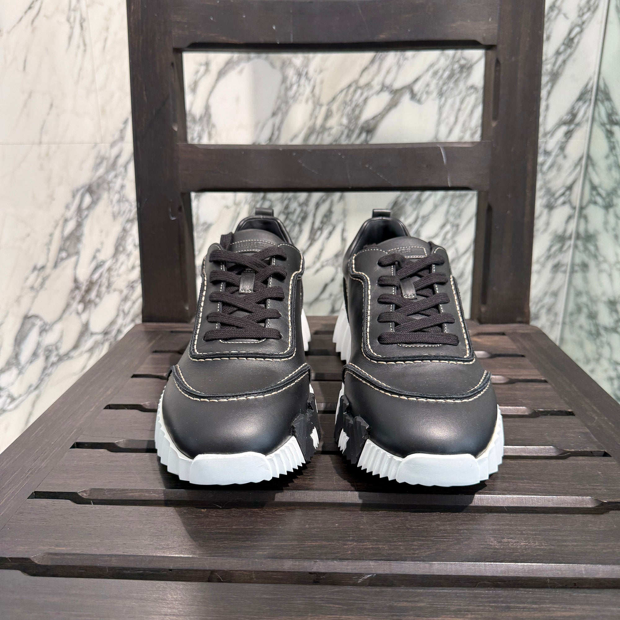 HERMES "NEXT" Leather Sneakers H262891ZH01390 Size 42.5(JP約27,5cm) エルメス "ネクスト" レザースニーカー サイズ42.5(JP約27,5cm)