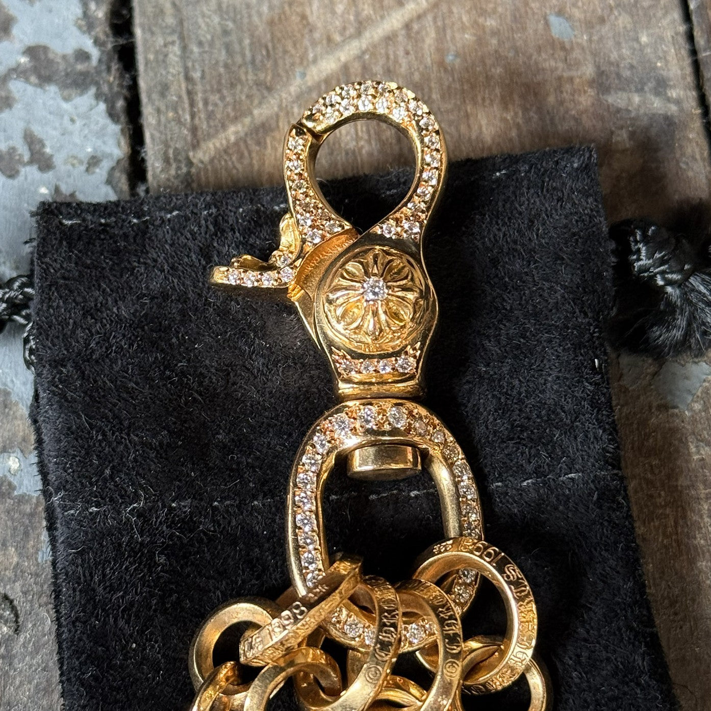 CHROME HEARTS 22K CLIP Swivel Cross Multi Pave Diamond クロムハーツ 22K クリップ スイベル クロス マルチ パヴェダイアモンド