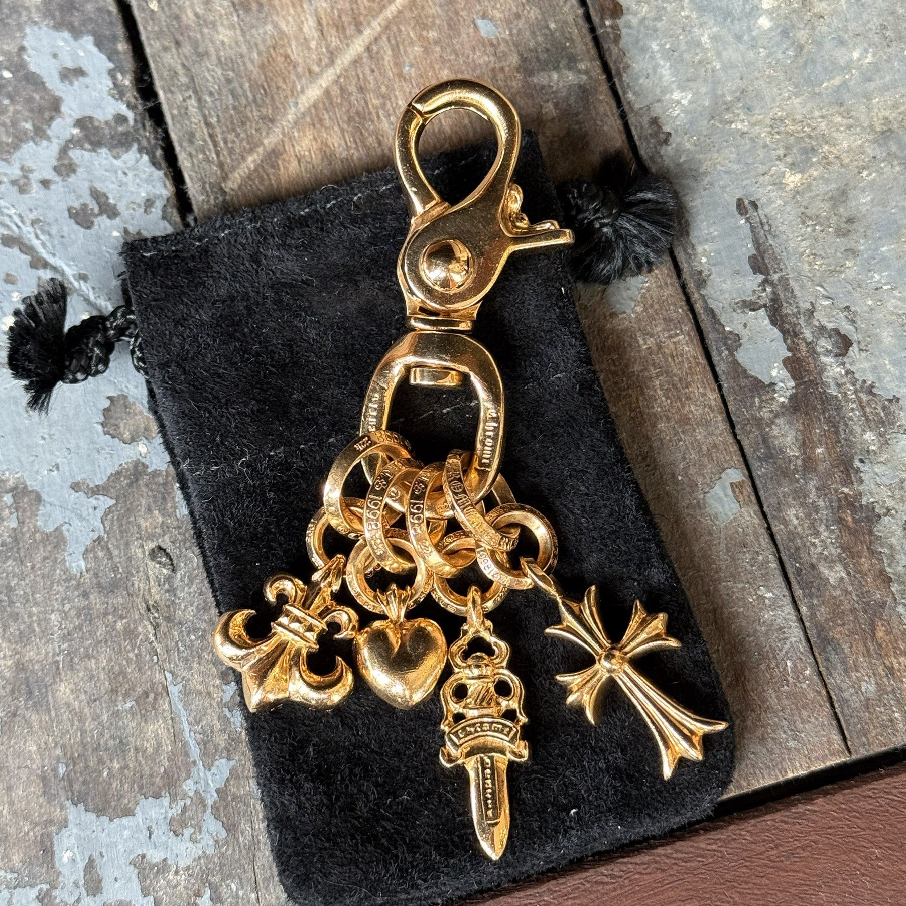 CHROME HEARTS 22K CLIP Swivel Cross Multi Pave Diamond クロムハーツ 22K クリップ スイベル クロス マルチ パヴェダイアモンド