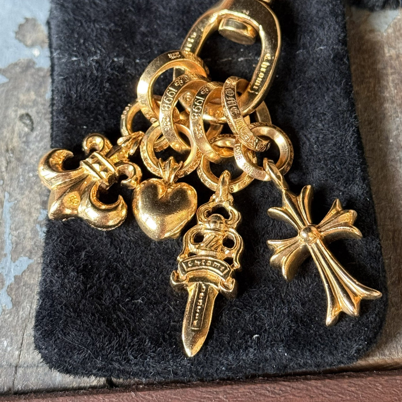CHROME HEARTS 22K CLIP Swivel Cross Multi Pave Diamond クロムハーツ 22K クリップ スイベル クロス マルチ パヴェダイアモンド