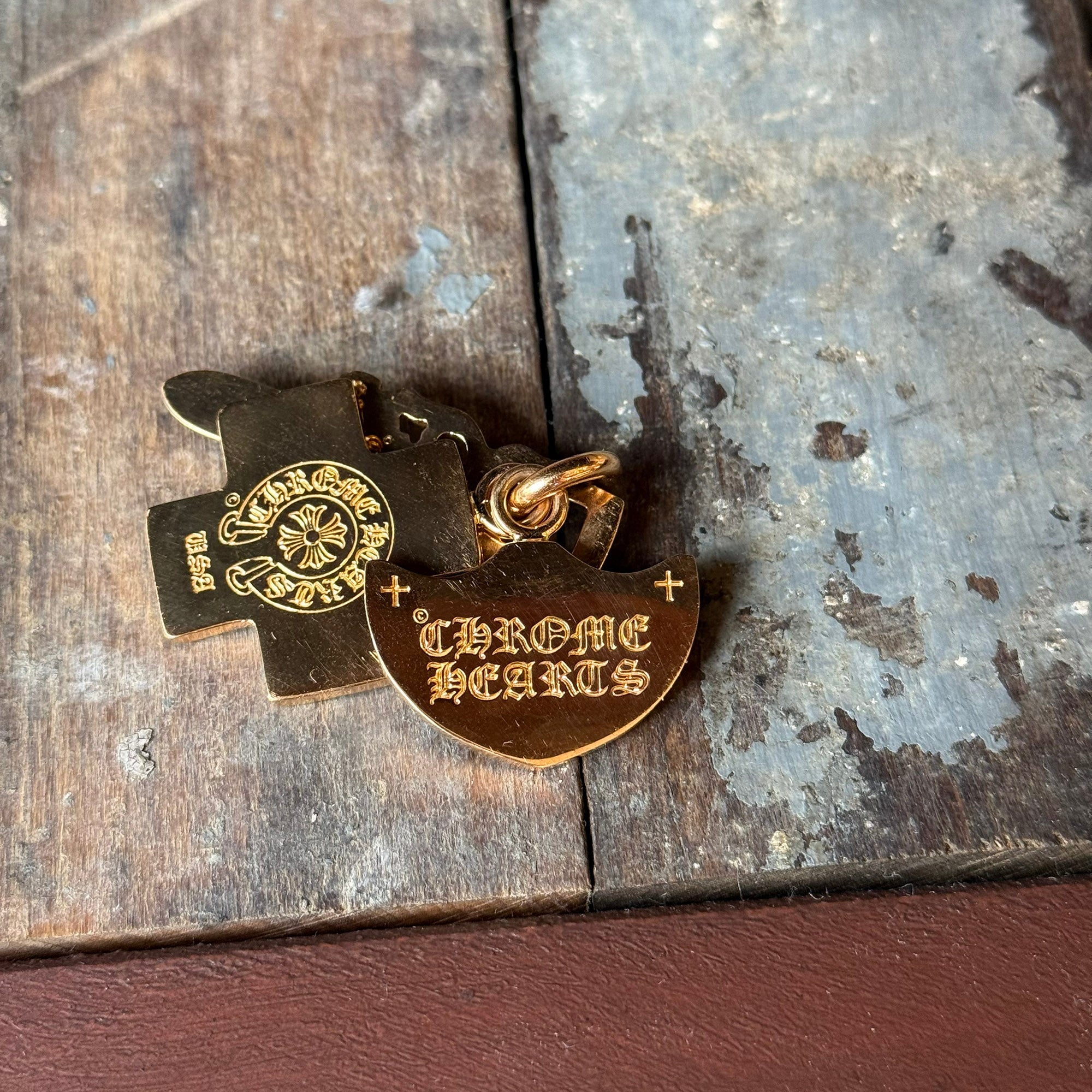 CHROME HEARTS 22K 3 TRINKETS Pendant Top Pave Diamond クロムハーツ 22K 3 トリンケッツ ペンダントトップ パヴェダイアモンド