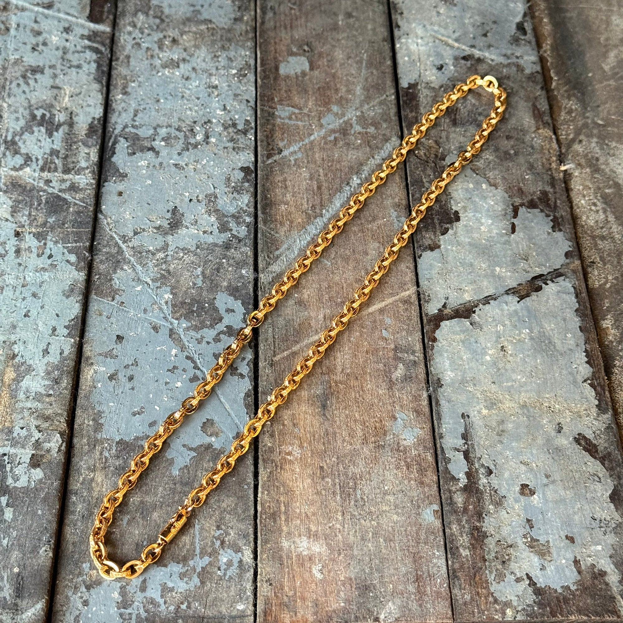CHROME HEARTS 22K Paper Chain Necklace 20 Inch クロムハーツ 22K ペーパーチェーン ネックレス 20インチ