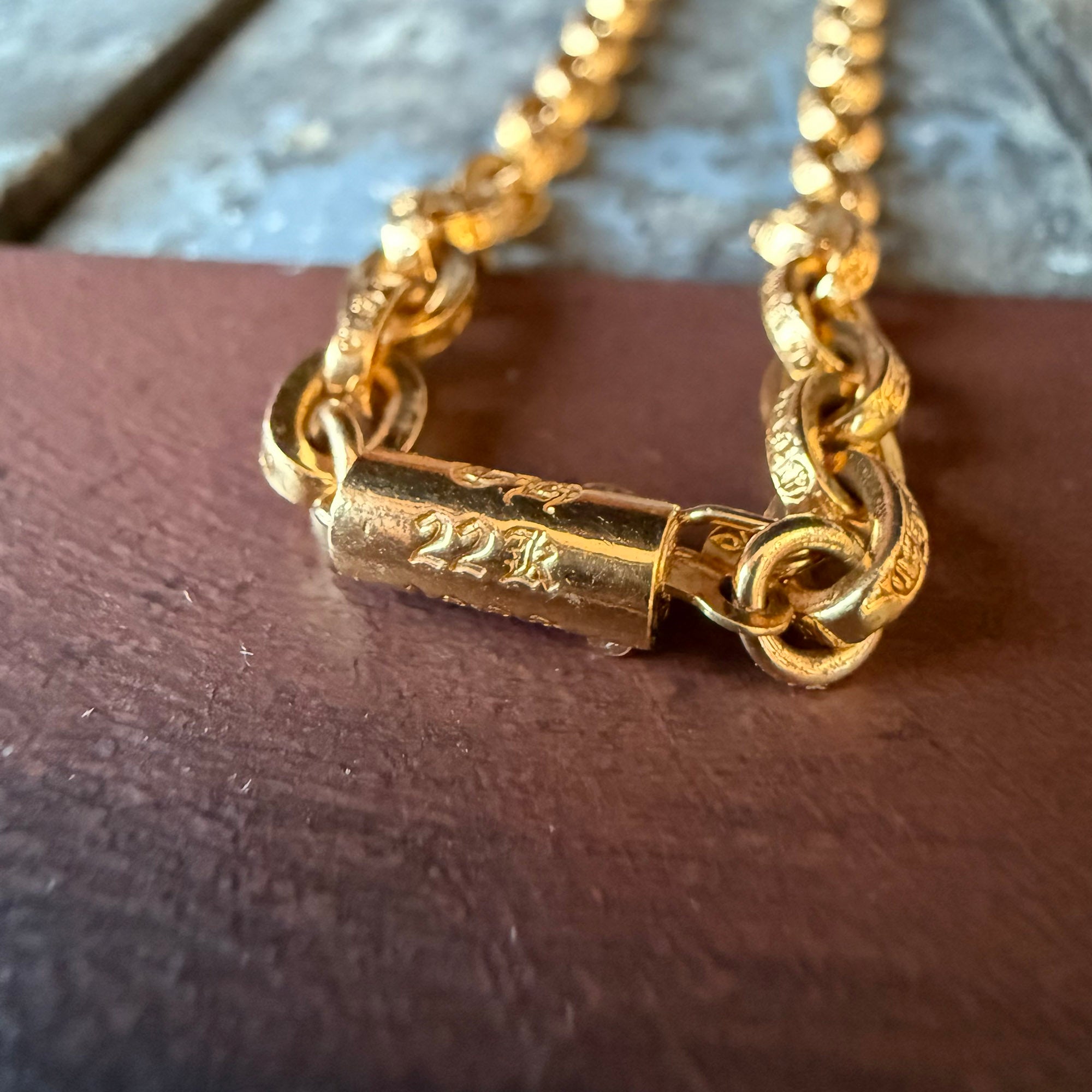 CHROME HEARTS 22K Paper Chain Necklace 20 Inch クロムハーツ 22K ペーパーチェーン ネックレス 20インチ