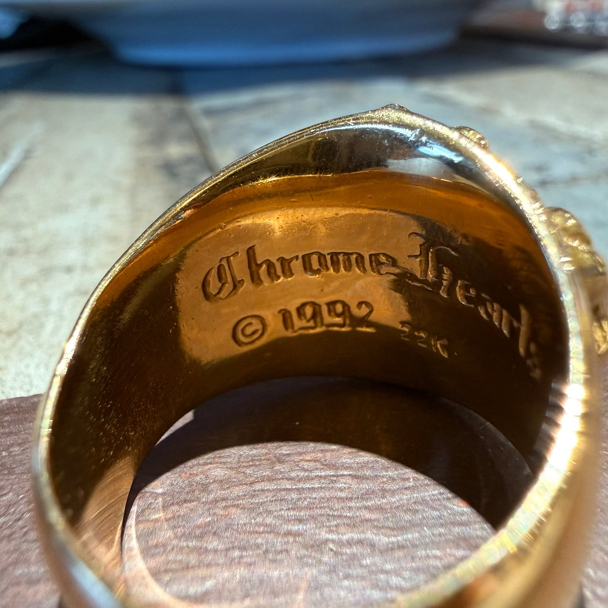 CHROME HEARTS 22K KEEPER RING Pave Diamond Size 23号 クロムハーツ 22K キーパーリング パヴェダイヤモンド サイズ23号