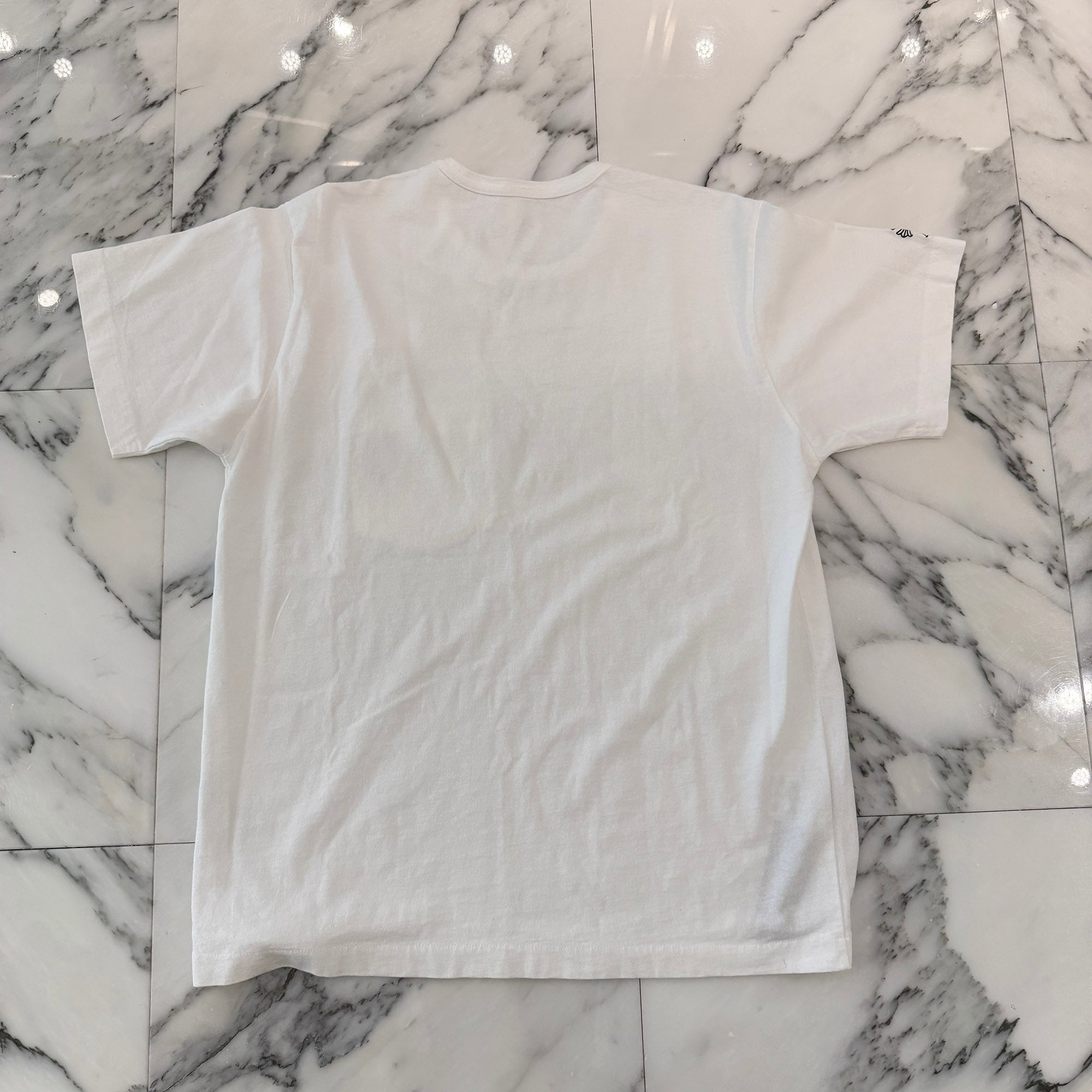 CHROME HEARTS Y NOT Vertical Logo Cross Embroidery Tee Size L クロムハーツ ワイノット バーティカルロゴ クロス刺繍 Tシャツ サイズL