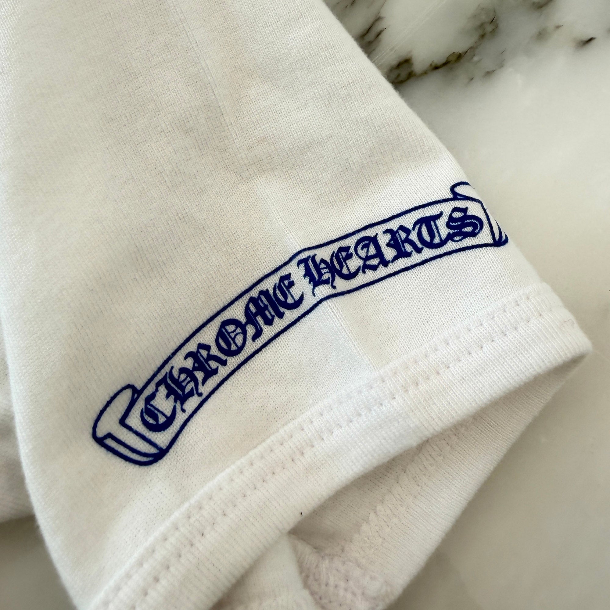 CHROME HEARTS × The Rolling Stones Lip & Tongue Neck Logo Tee Size ONE SIZE（68-112） クロムハーツ×ローリングストーンズ リップアンドタンネックロゴ Tシャツ サイズONE SIZE（68-112)
