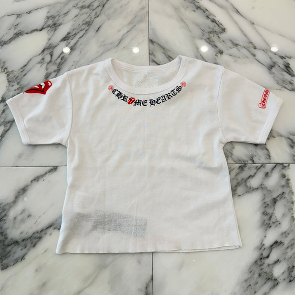 CHROME HEARTS × The Rolling Stones Lip & Tongue Neck Logo Tee Size ONE SIZE（68-112） クロムハーツ×ローリングストーンズ リップアンドタンネックロゴ Tシャツ サイズONE SIZE（68-112)