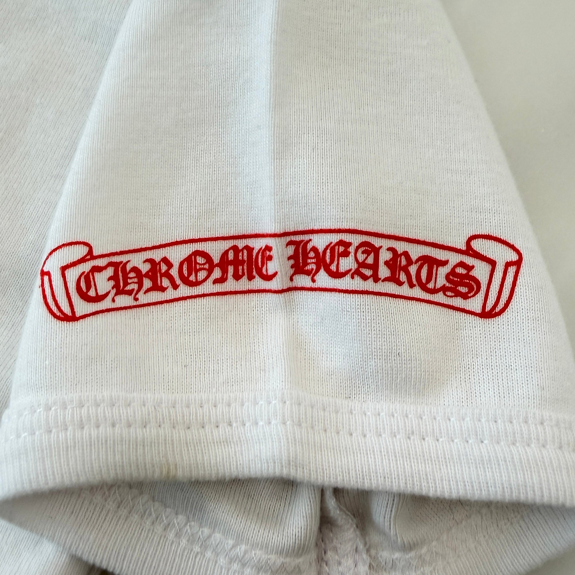 CHROME HEARTS × The Rolling Stones Lip & Tongue Neck Logo Tee Size ONE SIZE（68-112） クロムハーツ×ローリングストーンズ リップアンドタンネックロゴ Tシャツ サイズONE SIZE（68-112)
