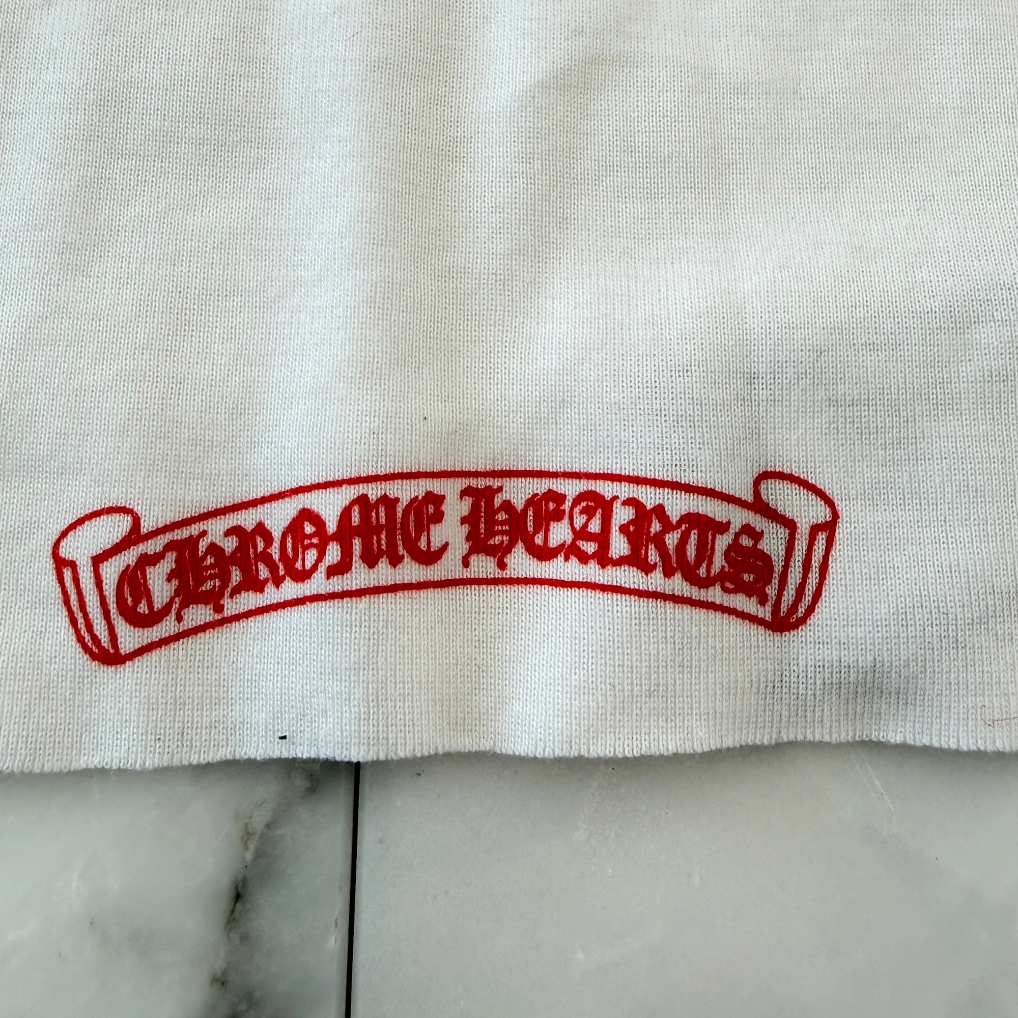 CHROME HEARTS × The Rolling Stones Lip & Tongue Neck Logo Tee Size ONE SIZE（68-112） クロムハーツ×ローリングストーンズ リップアンドタンネックロゴ Tシャツ サイズONE SIZE（68-112)