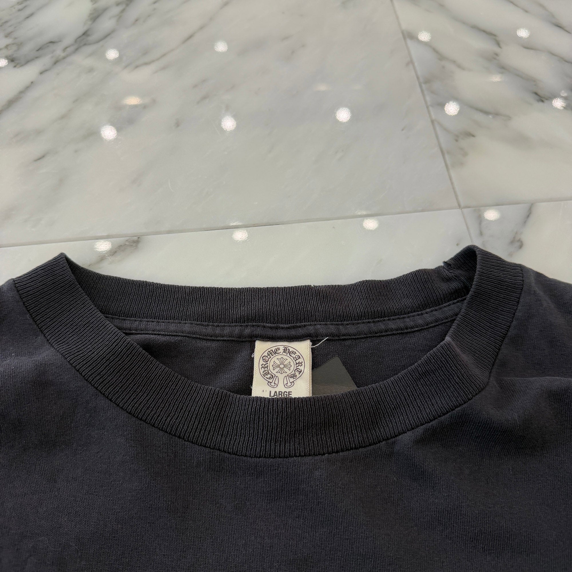 CHROME HEARTS Vertical Logo RS3 Cross Long Sleeve Tee Size L クロムハーツ ヴァーティカルロゴ RS3 クロス ロングスリーブTシャツ サイズL