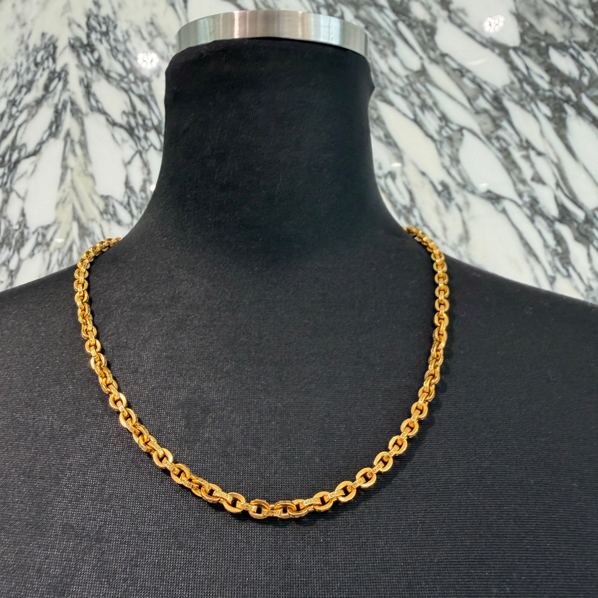 CHROME HEARTS 22K Paper Chain Necklace 20 Inch クロムハーツ 22K ペーパーチェーン ネックレス 20インチ