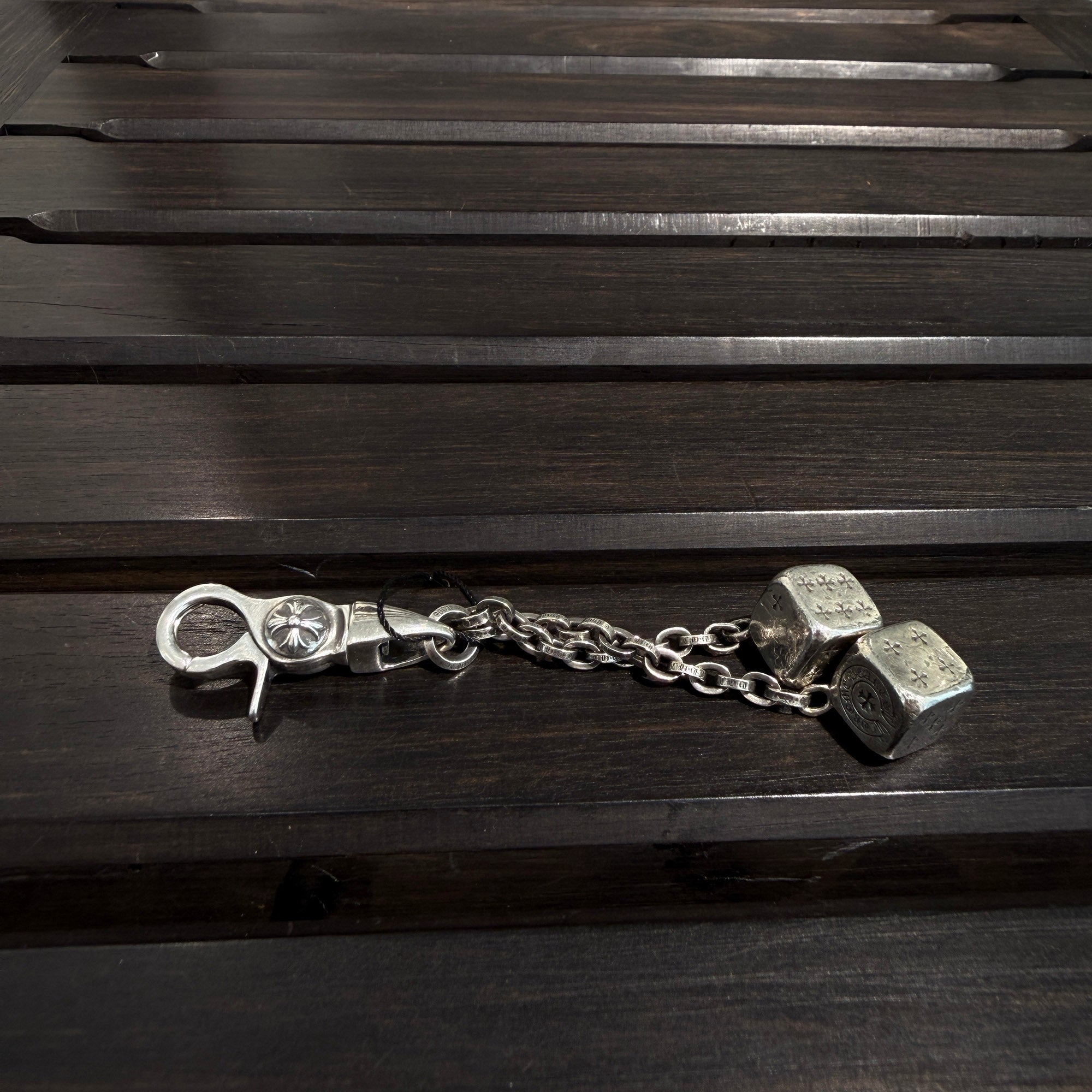 CHROME HEARTS Double Dice Key Chain クロムハーツ ダブルダイス キーチェーン