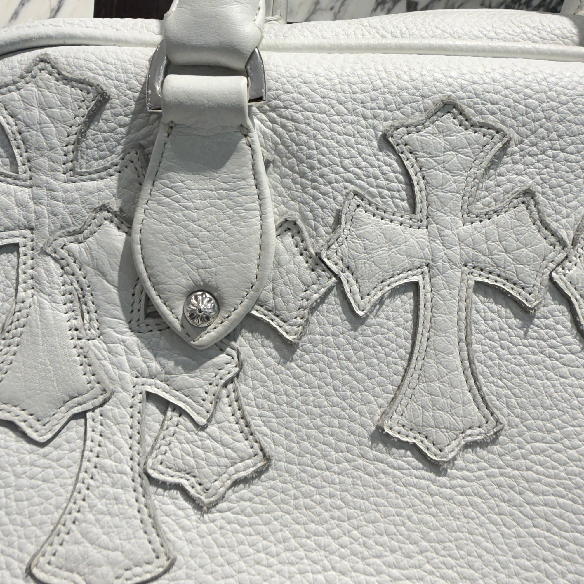 CHROME HEARTS Medium GYM Cemetery Cross Patch Hand Bag クロムハーツ ミディアム ジム セメタリークロスパッチ ハンドバッグ