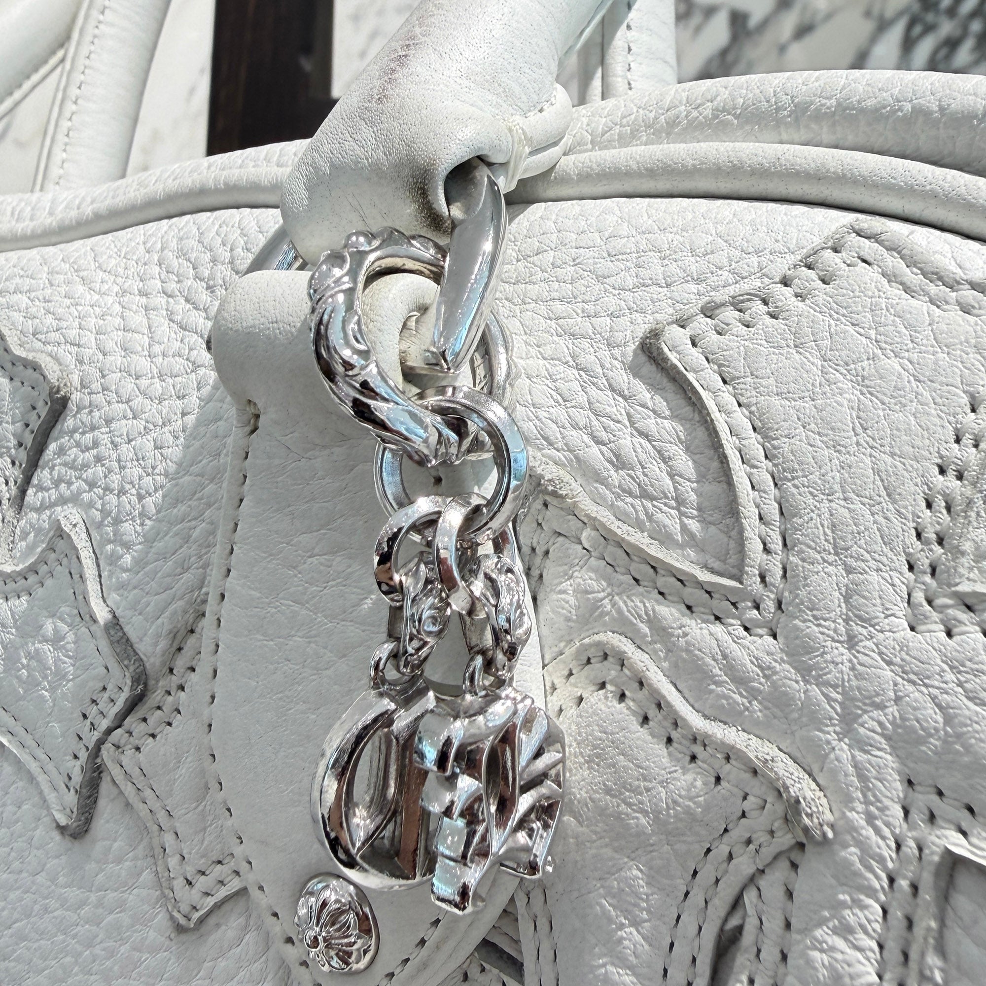 CHROME HEARTS Medium GYM Cemetery Cross Patch Hand Bag クロムハーツ ミディアム ジム セメタリークロスパッチ ハンドバッグ