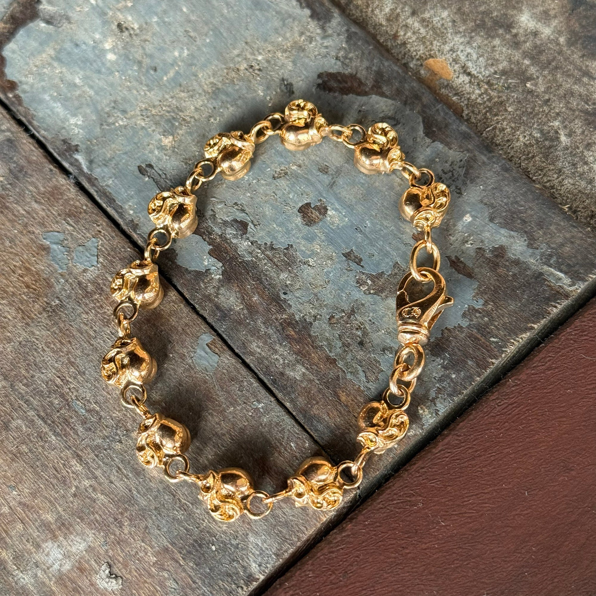 CHROME HEARTS 22K VINY HEART Link Bracelet 11LINK クロムハーツ 22K ヴィニーハート リンク ブレスレット 11リンク