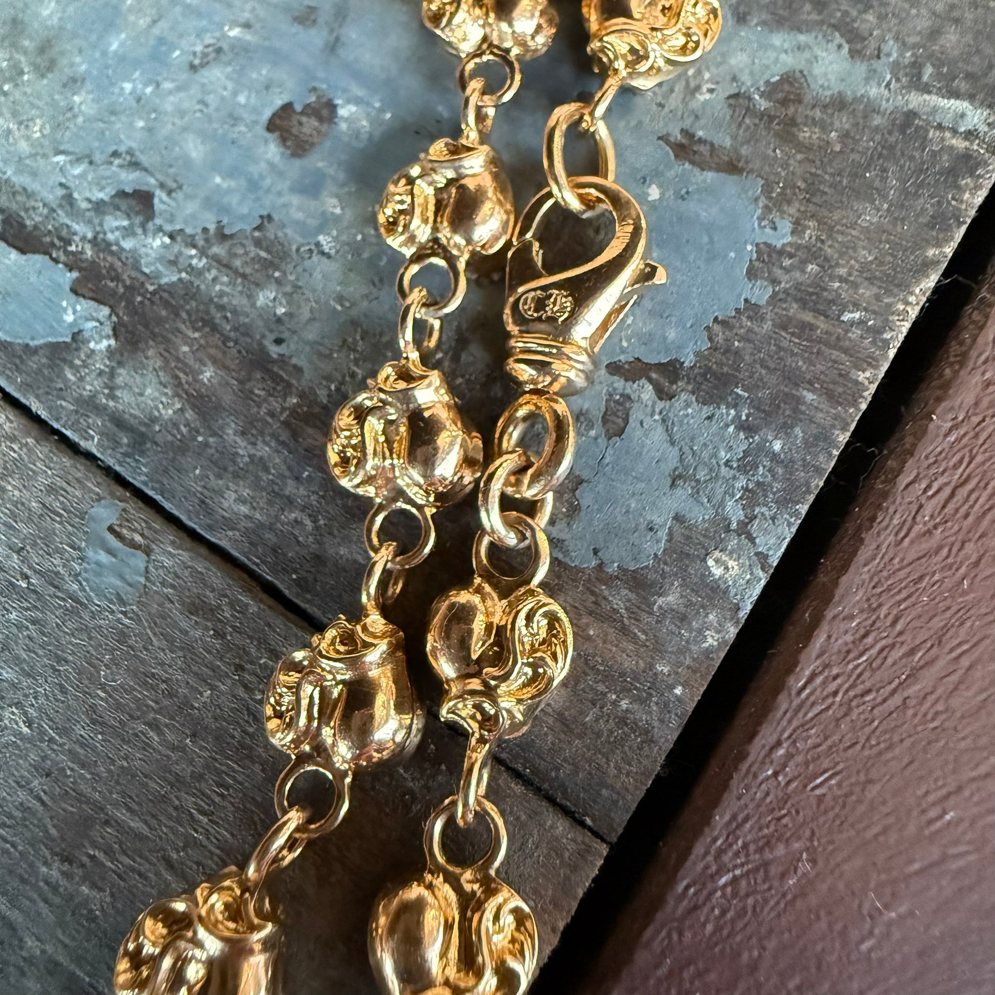 CHROME HEARTS 22K VINY HEART Link Bracelet 11LINK クロムハーツ 22K ヴィニーハート リンク ブレスレット 11リンク