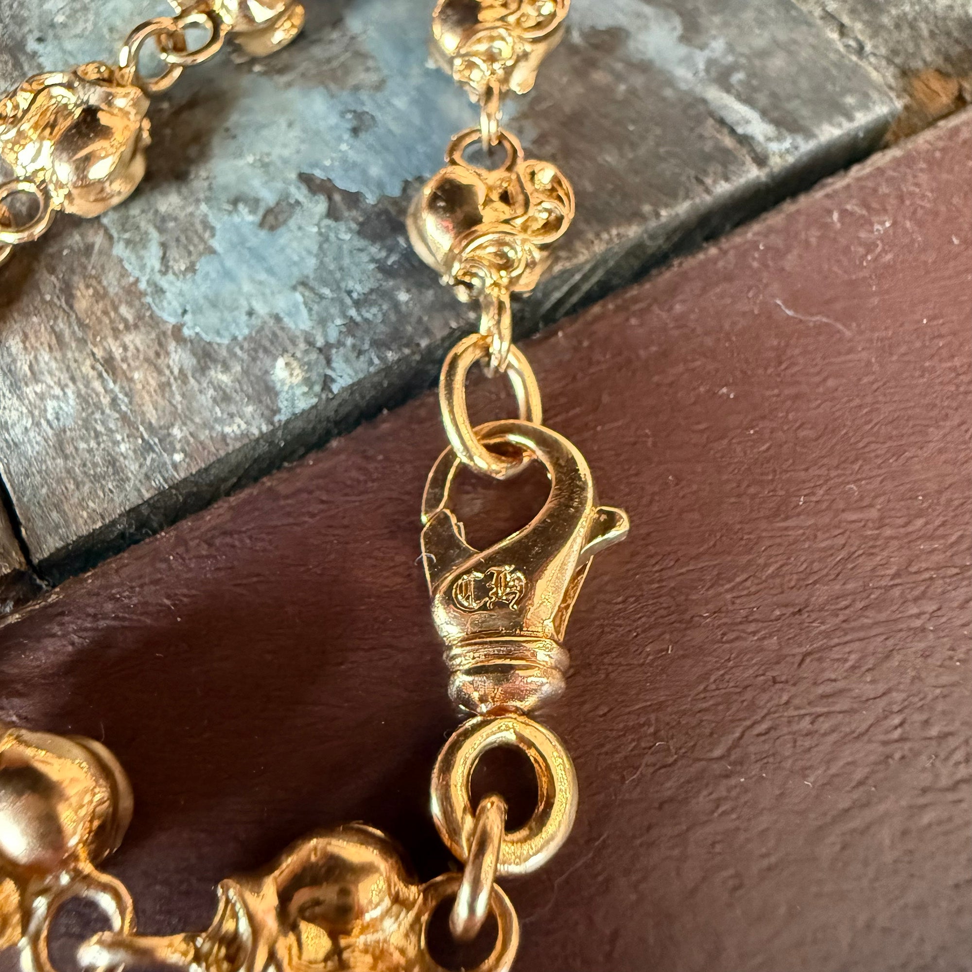 CHROME HEARTS 22K VINY HEART Link Bracelet 11LINK クロムハーツ 22K ヴィニーハート リンク ブレスレット 11リンク