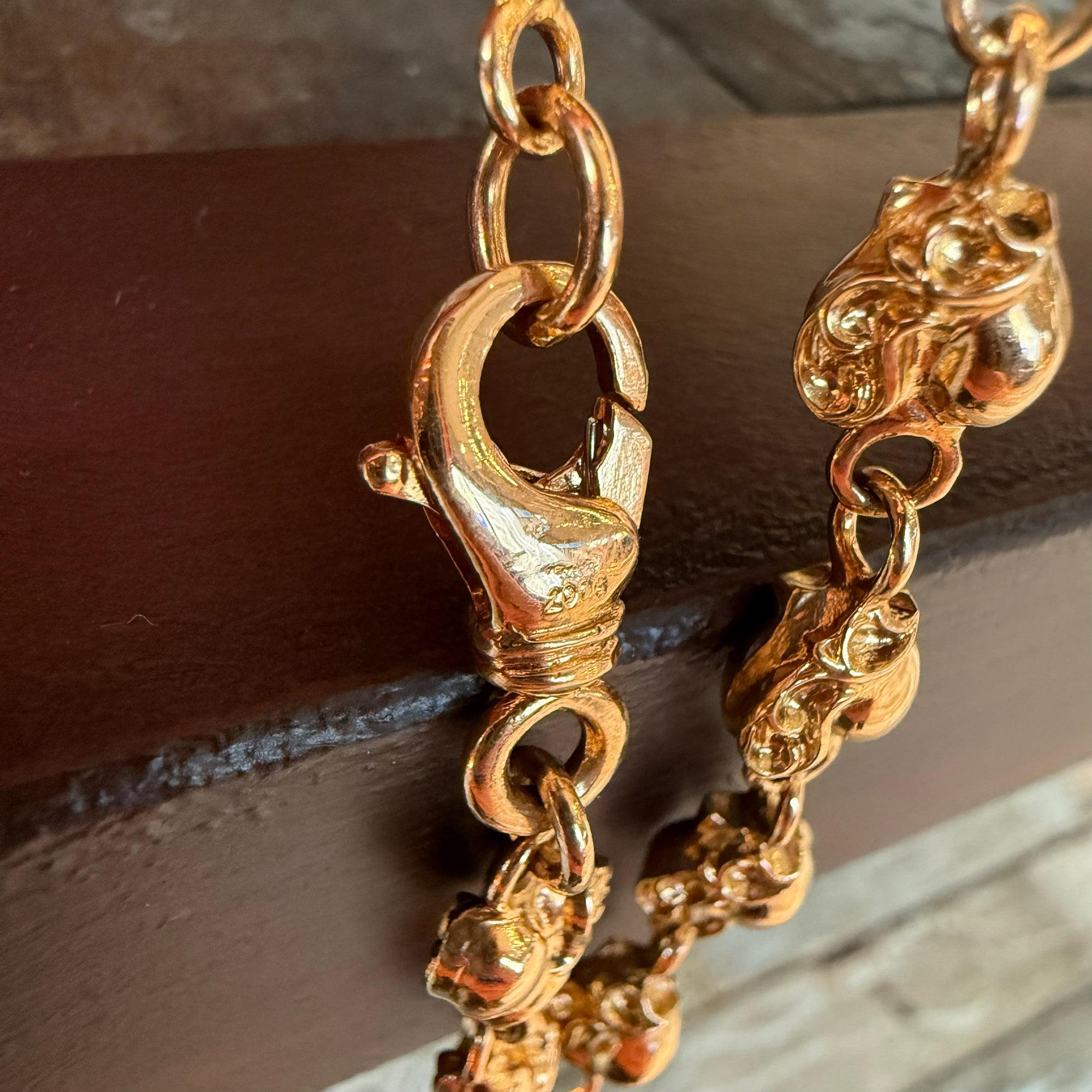 CHROME HEARTS 22K VINY HEART Link Bracelet 11LINK クロムハーツ 22K ヴィニーハート リンク ブレスレット 11リンク