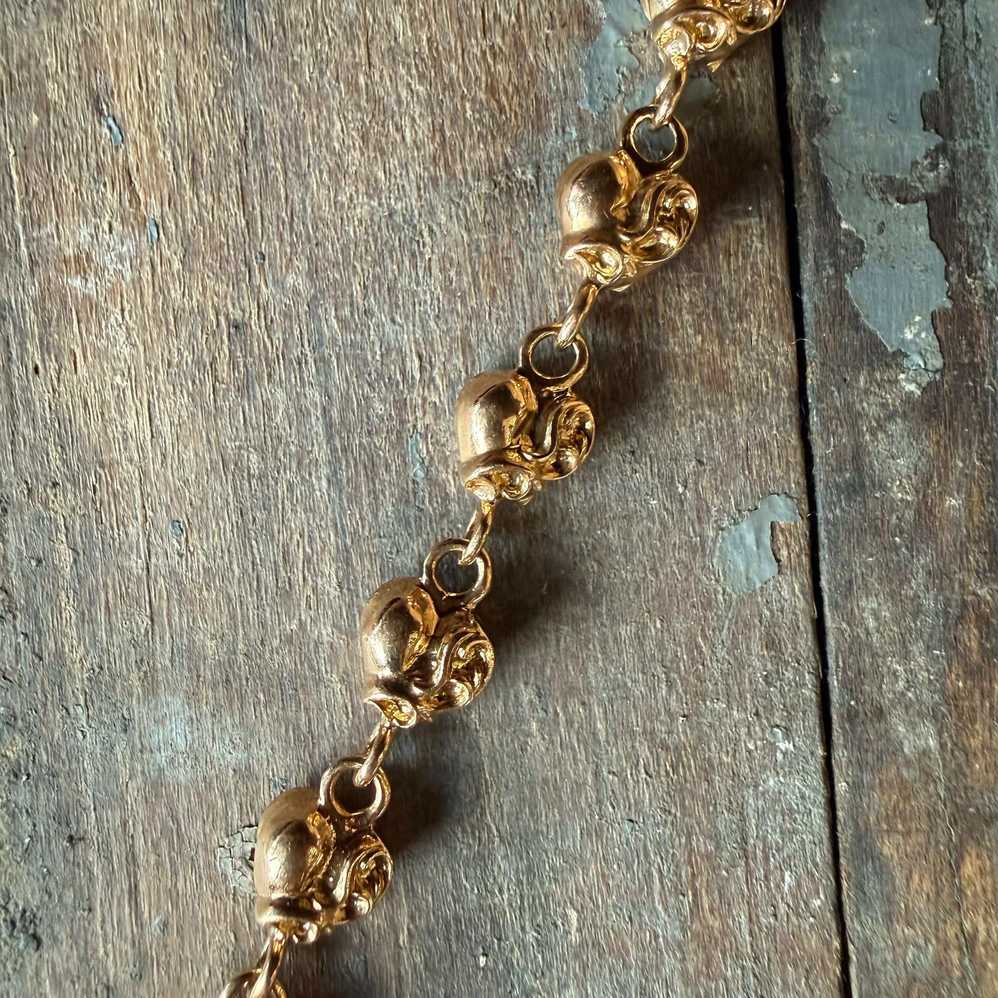 CHROME HEARTS 22K VINY HEART Link Bracelet 11LINK クロムハーツ 22K ヴィニーハート リンク ブレスレット 11リンク