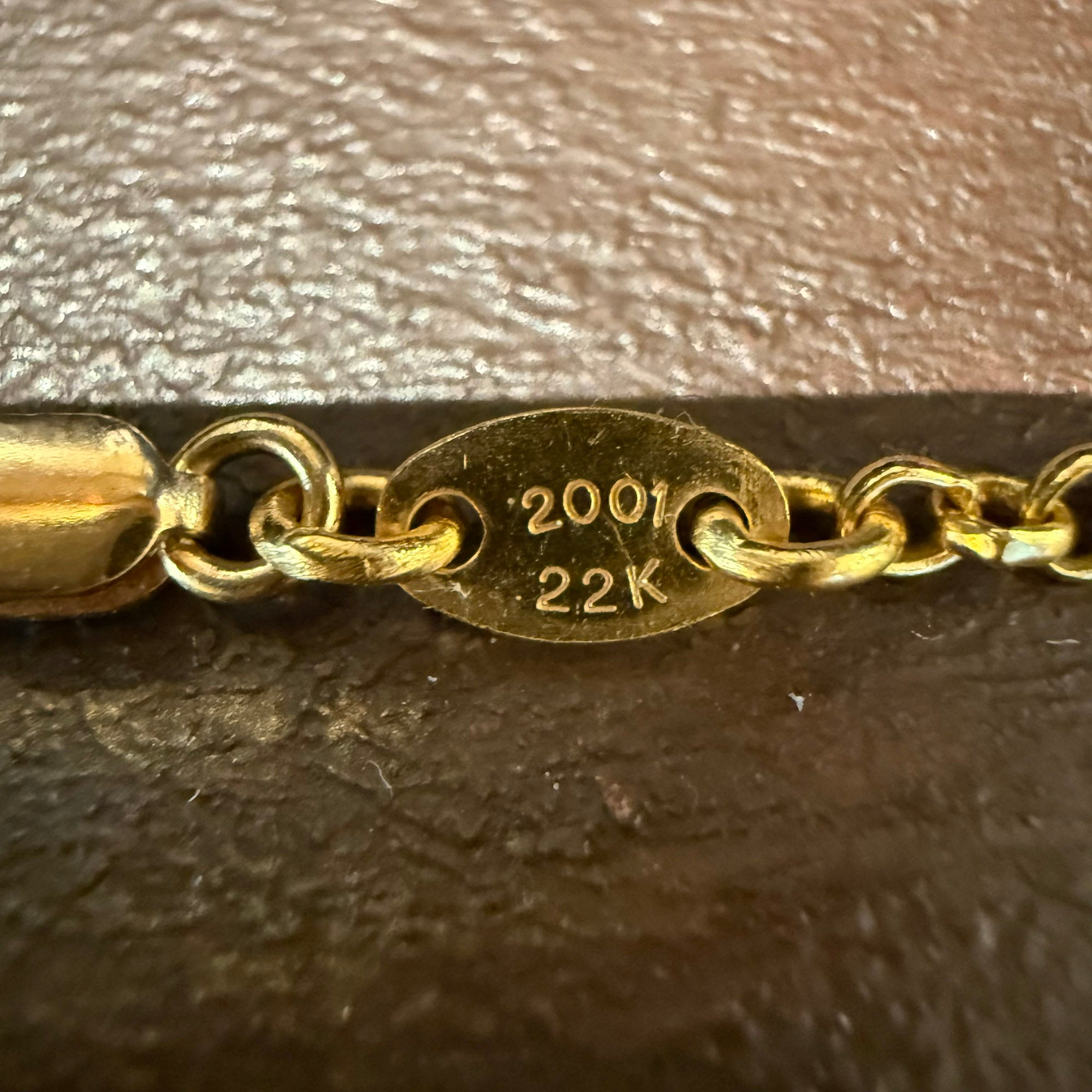 CHROME HEARTS 22K Roll Chain Necklace Size 18 Inch クロムハーツ 22K ロールチェーン ネックレス サイズ18インチ