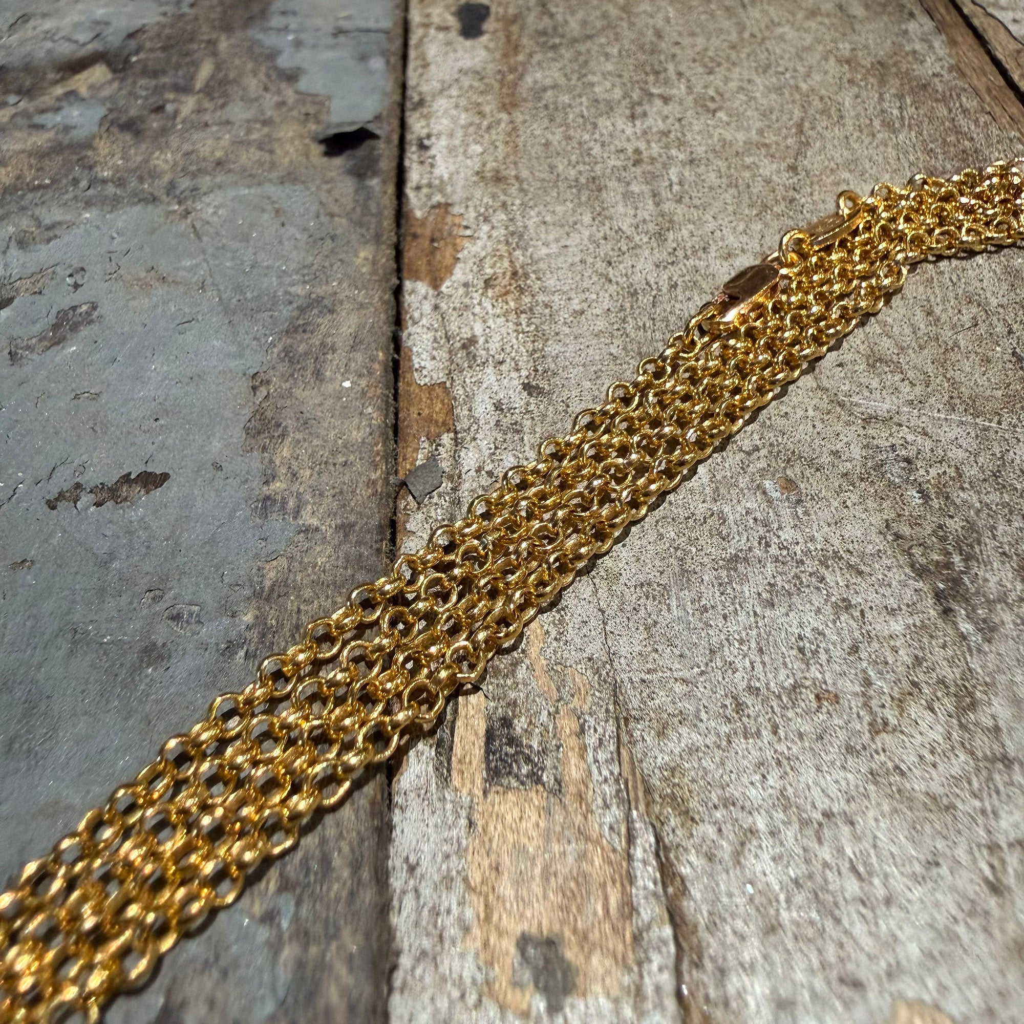 CHROME HEARTS 22K Roll Chain Necklace Size 18 Inch クロムハーツ 22K ロールチェーン ネックレス サイズ18インチ
