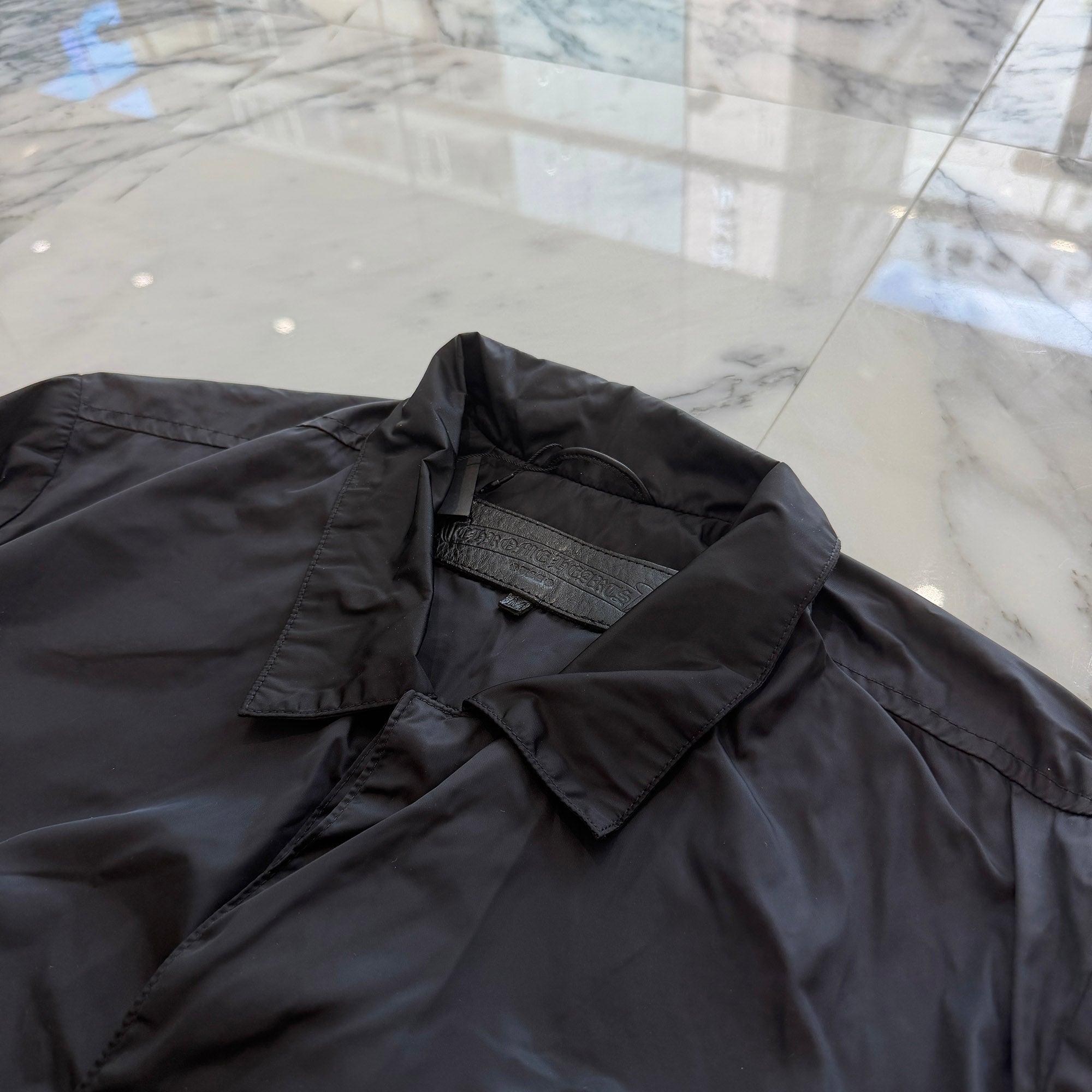 CHROME HEARTS RIGGINS FBRC English Print Nylon Coach Jacket Size M クロムハーツ リギンズ ファブリック イングリッシュ プリント ナイロンコーチジャケット サイズM