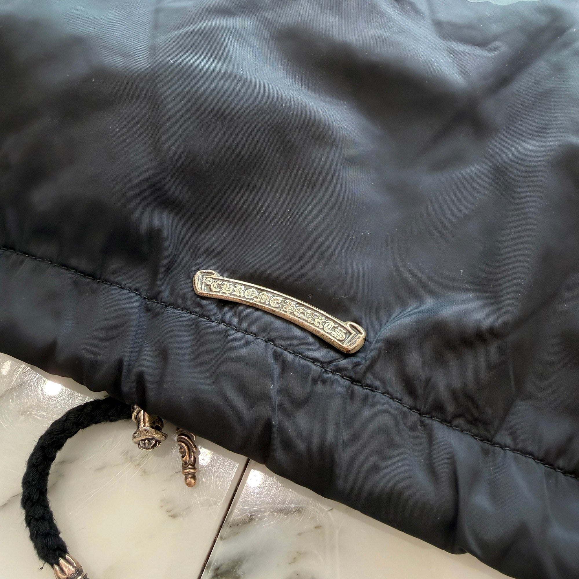 CHROME HEARTS RIGGINS FBRC English Print Nylon Coach Jacket Size M クロムハーツ リギンズ ファブリック イングリッシュ プリント ナイロンコーチジャケット サイズM