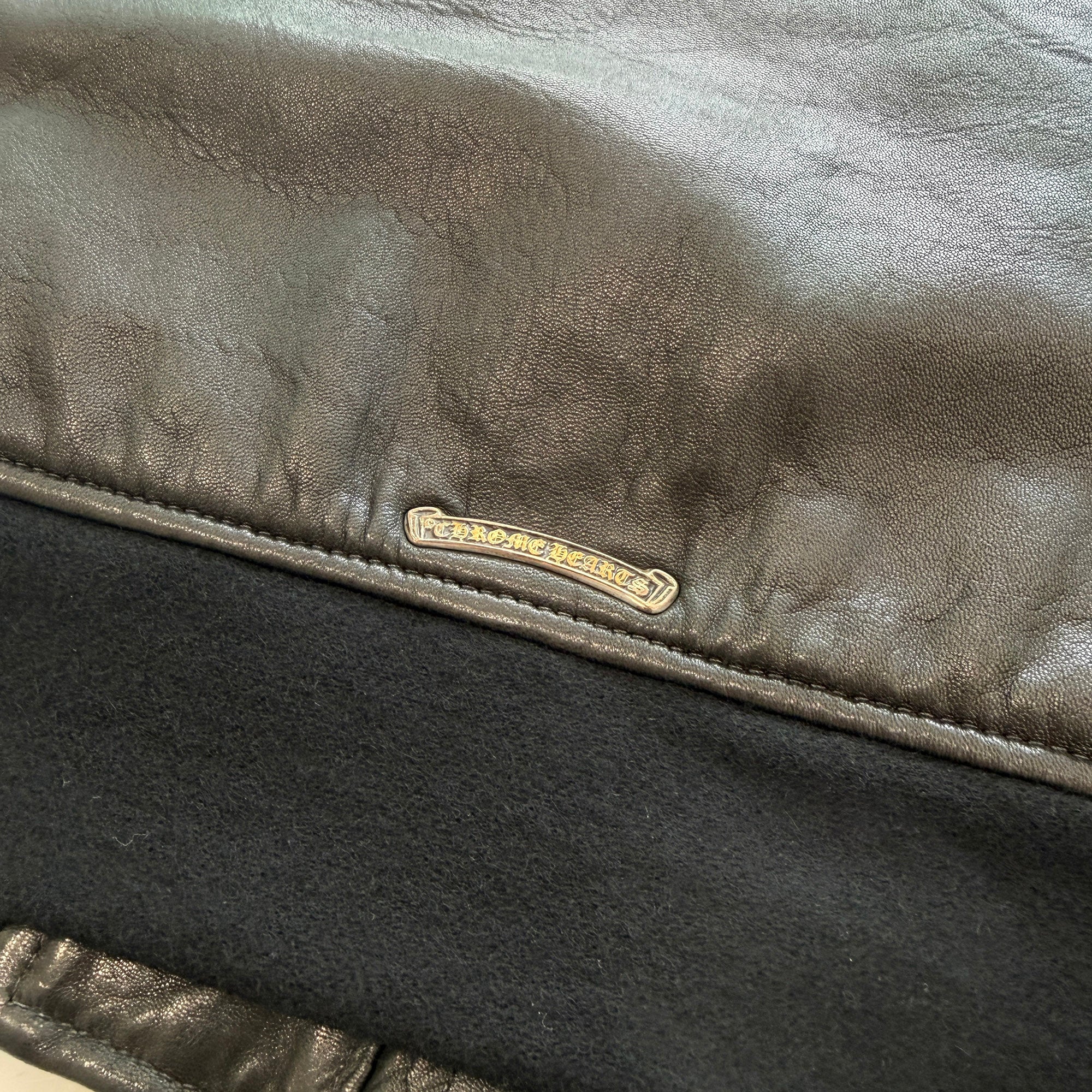 CHROME HEARTS Soft Leather Dagger Zip Up Bomber Jacket Size M クロムハーツ ソフトレザー ダガージップアップ ボンバージャケット サイズM