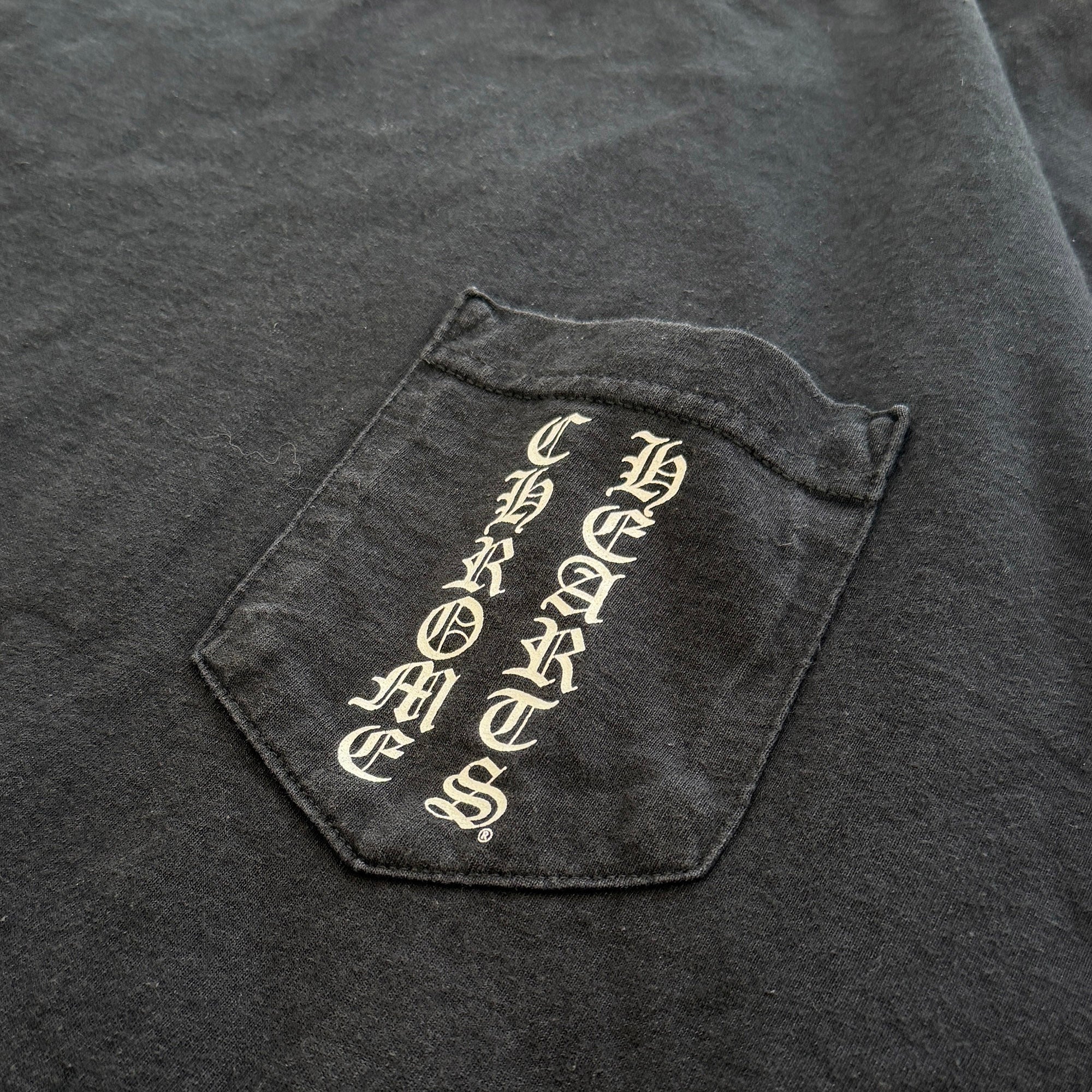 CHROME HEARTS Made In Hollywood Back Floral Cross Vertical Logo Tee Size XL クロムハーツ メイド イン ハリウッド バック フローラルクロス ヴァーティカルロゴTシャツ サイズXL