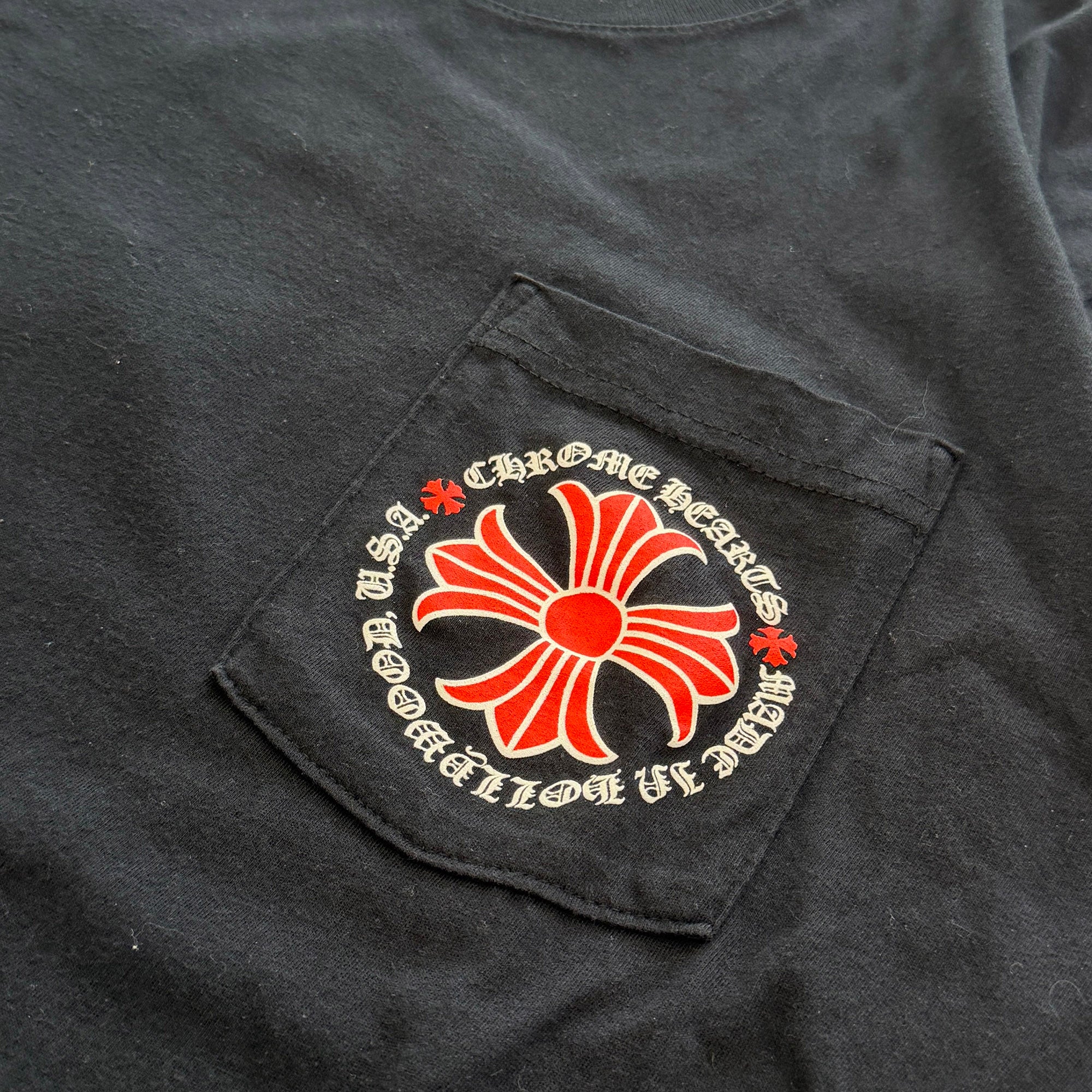 CHROME HEARTS Hollywood Limited Red CH Plus Horseshoe Tee Size L クロムハーツ ハリウッド限定 レッド CHプラス ホースシュー Tシャツ サイズL