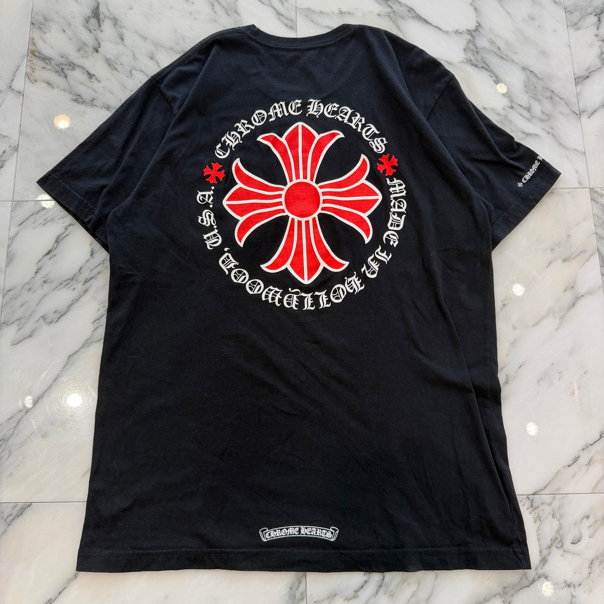 CHROME HEARTS Hollywood Limited Red CH Plus Horseshoe Tee Size L クロムハーツ ハリウッド限定 レッド CHプラス ホースシュー Tシャツ サイズL