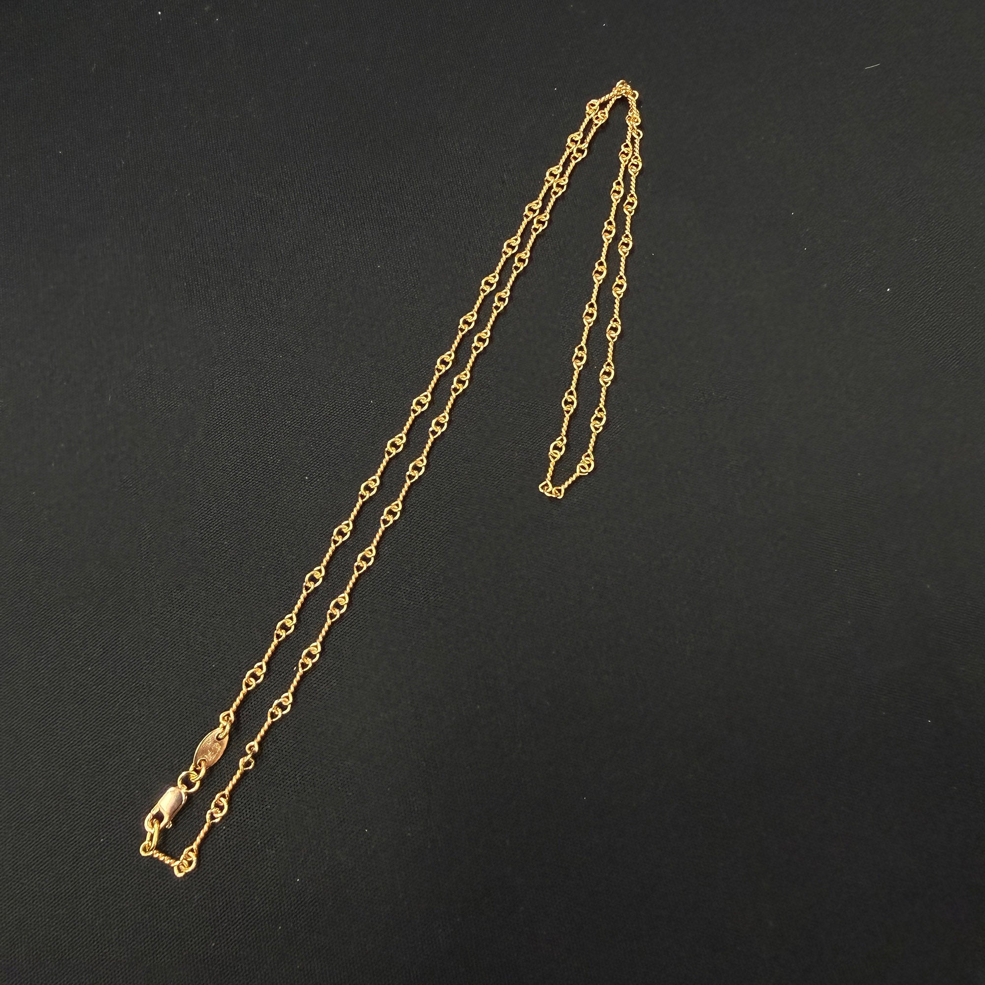 CHROME HEARTS 22K Twist Chain Necklace Size 20 Inch クロムハーツ 22K ツイストチェーン ネックレス サイズ 20インチ