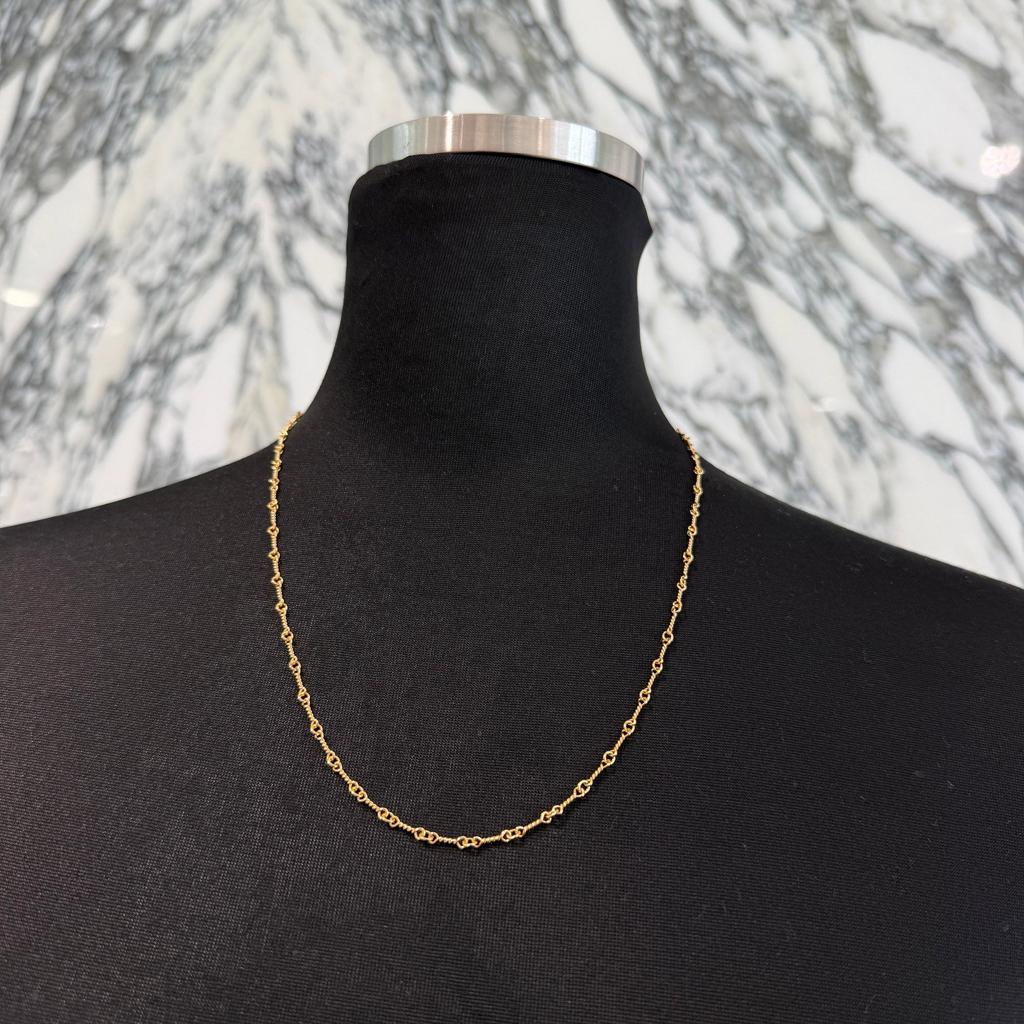 CHROME HEARTS 22K Twist Chain Necklace Size 20 Inch クロムハーツ 22K ツイストチェーン ネックレス サイズ 20インチ