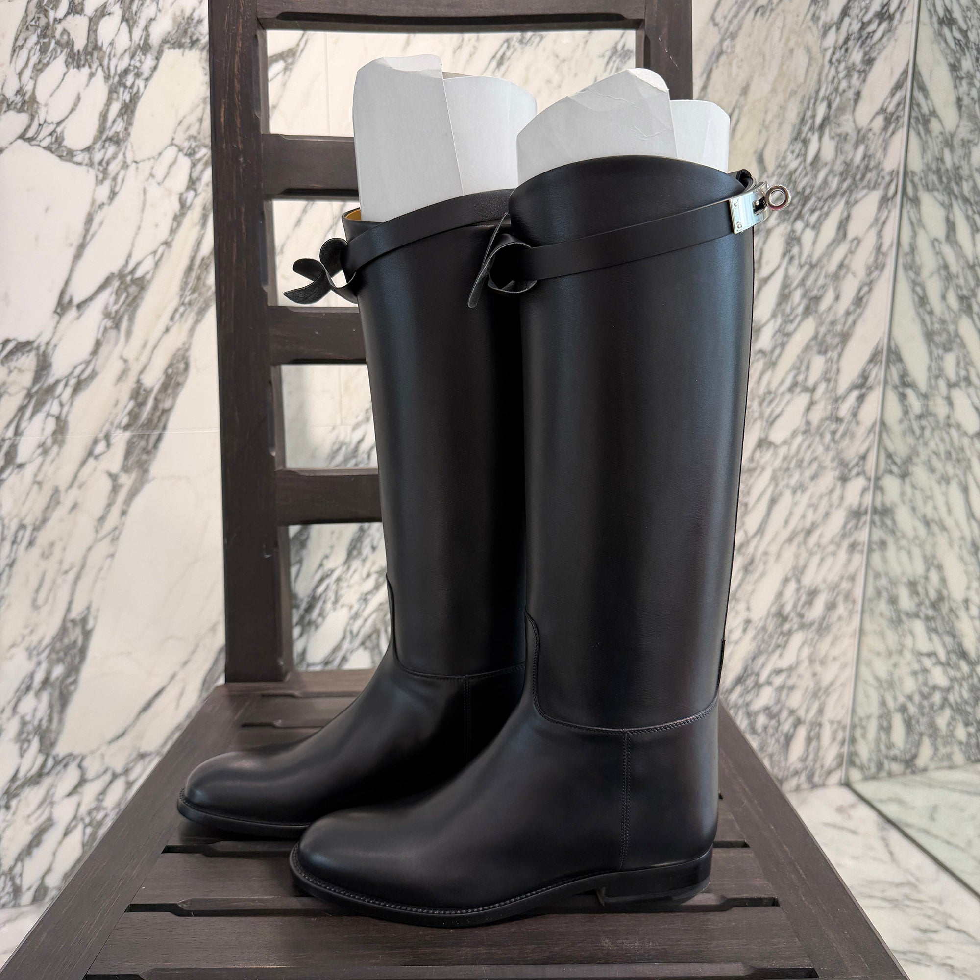 HERMES Jumping Short Boots H042138ZG01340 Size 35 1/2 (約22.5cm～23.0cm) エルメス ジャンピング ショートブーツ サイズ35 1/2 (約22.5cm～23.0cm)