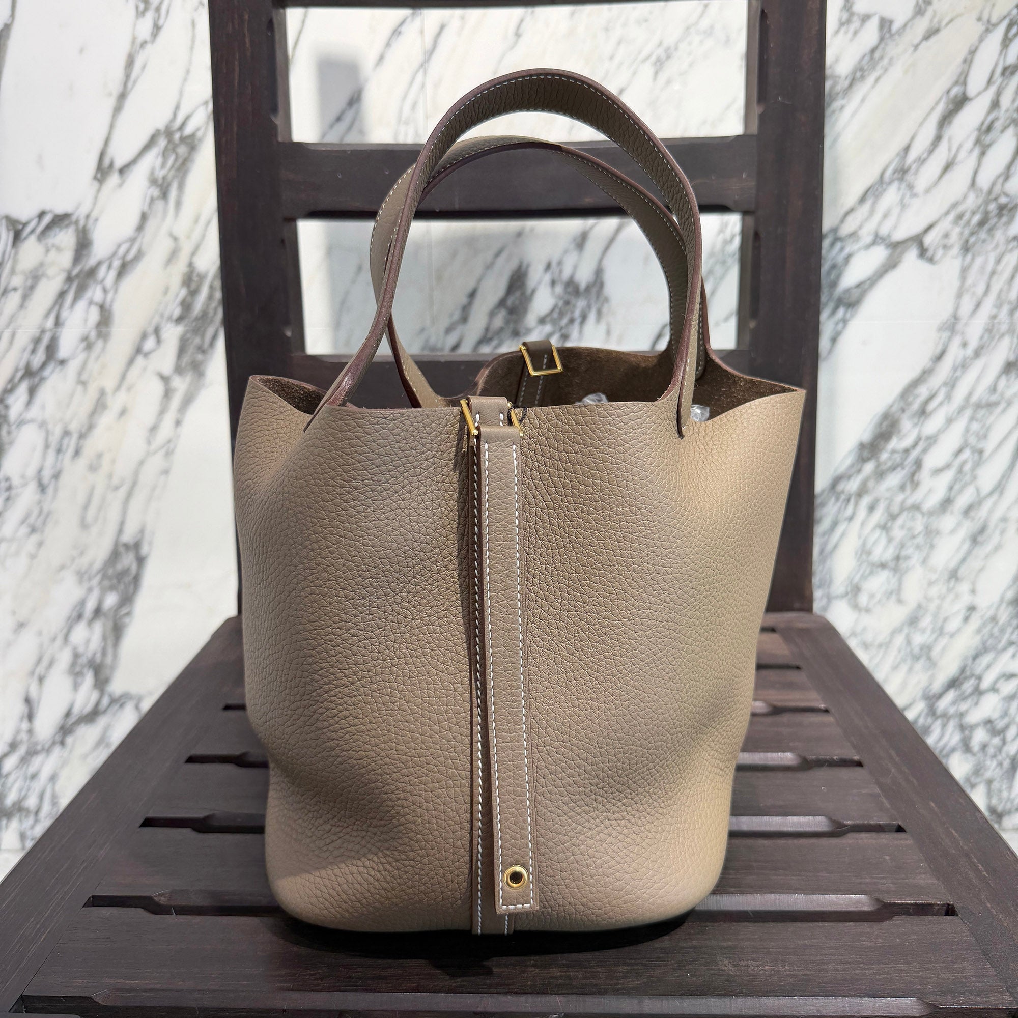 HERMES Picotin Lock MM "Etoupe" G刻印 エルメス ピコタンロックMM "エトゥープ" ハンドバッグ G刻印