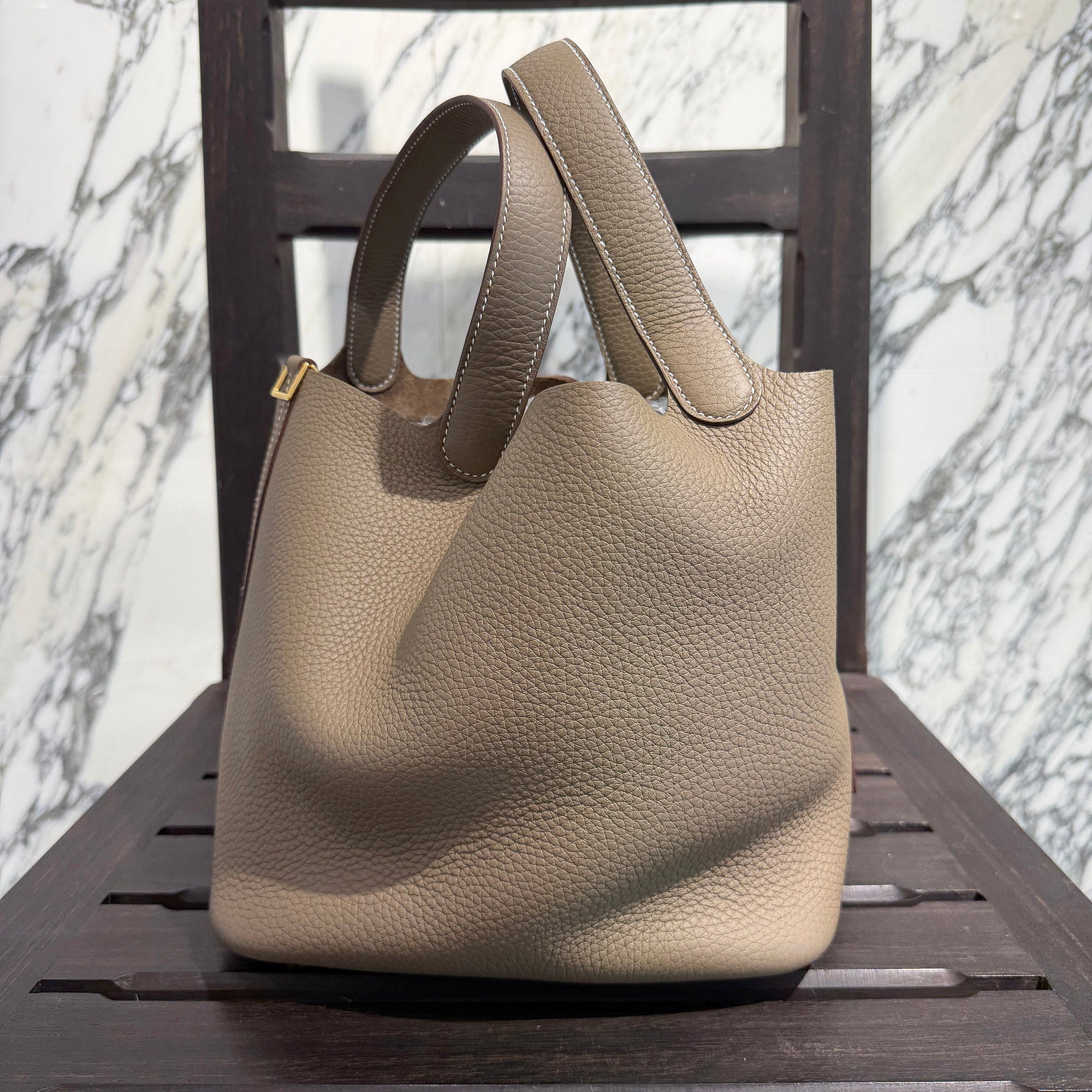 HERMES Picotin Lock MM "Etoupe" G刻印 エルメス ピコタンロックMM "エトゥープ" ハンドバッグ G刻印