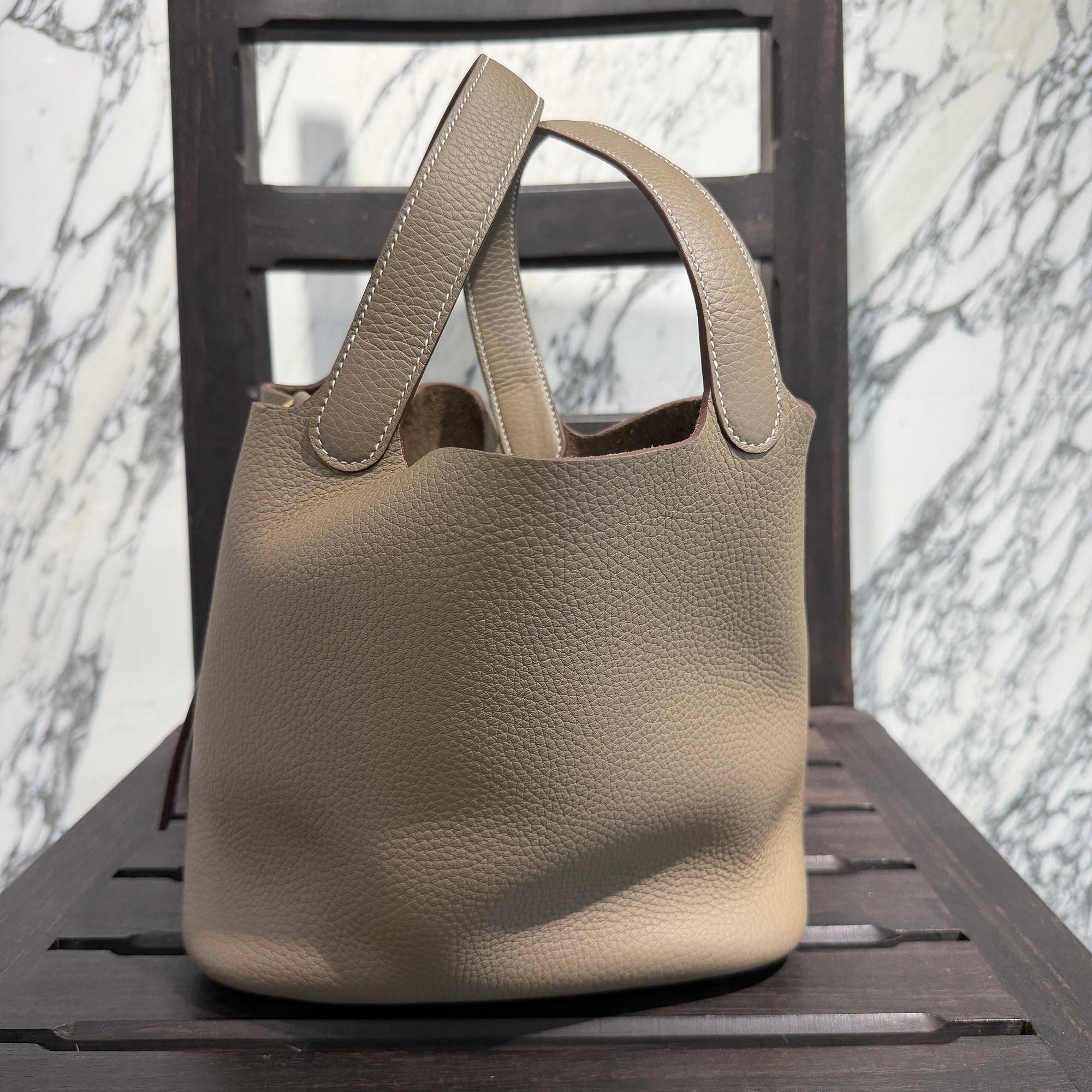 HERMES Picotin Lock MM "Etoupe" G刻印 エルメス ピコタンロックMM "エトゥープ" ハンドバッグ G刻印
