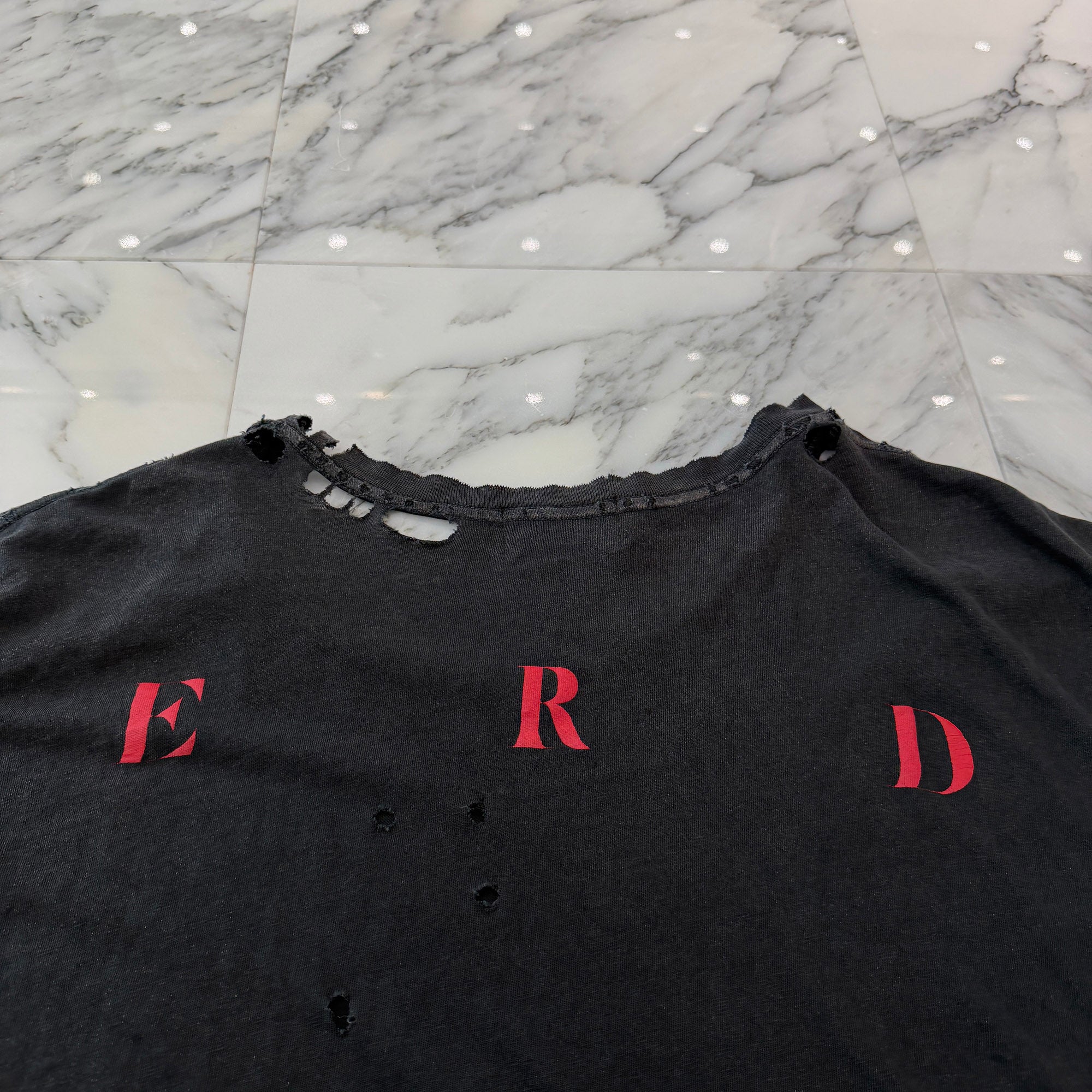 Enfants Riches Déprimés 2023SS "Sade Les Crimes De L'amour" Damage Tee Size XXL アンファン リッシュ デプリメ "シャーデ レ クリム ドゥ ラムール" ダメージ Tシャツ サイズXXL