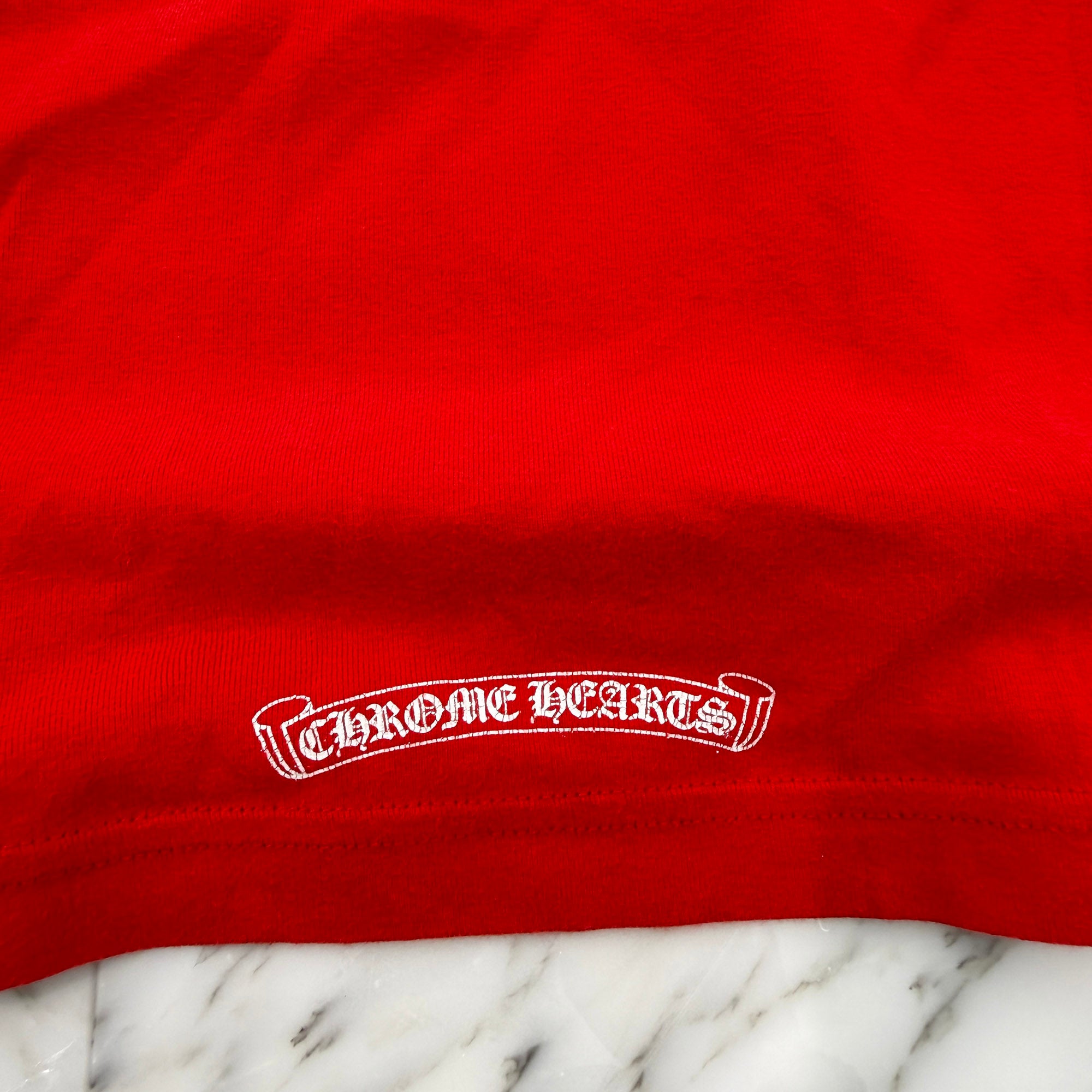 CHROME HEARTS Neck Logo Raglan Long Sleeve Tee Size M クロムハーツ ネックロゴ ラグランロングスリーブ Tシャツ サイズM