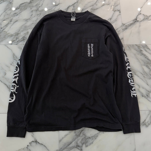 CHROME HEARTS Back Scroll Vertical Logo Long Sleeve Tee Size L クロムハーツ バック スクロール バーティカルロゴ ロングスリーブTシャツ サイズL