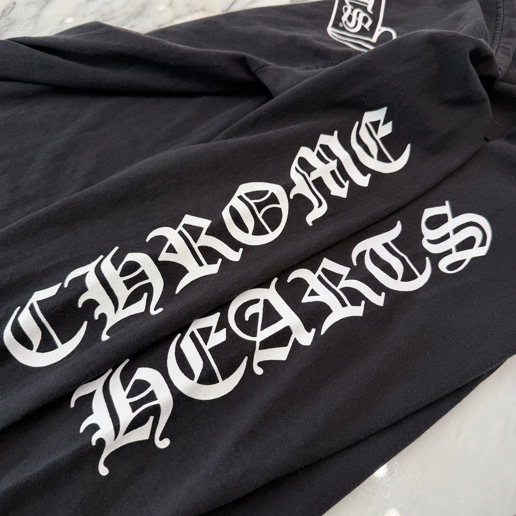 CHROME HEARTS Back Scroll Vertical Logo Long Sleeve Tee Size L クロムハーツ バック スクロール バーティカルロゴ ロングスリーブTシャツ サイズL